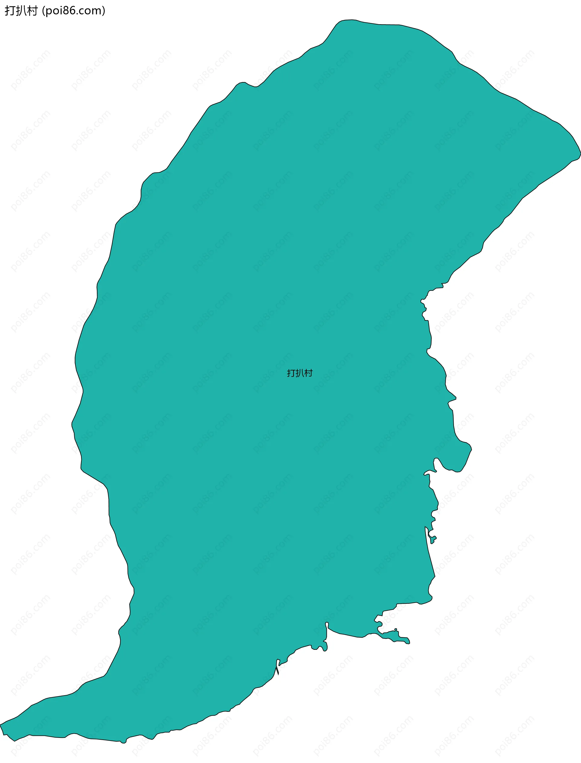 打扒村边界地图