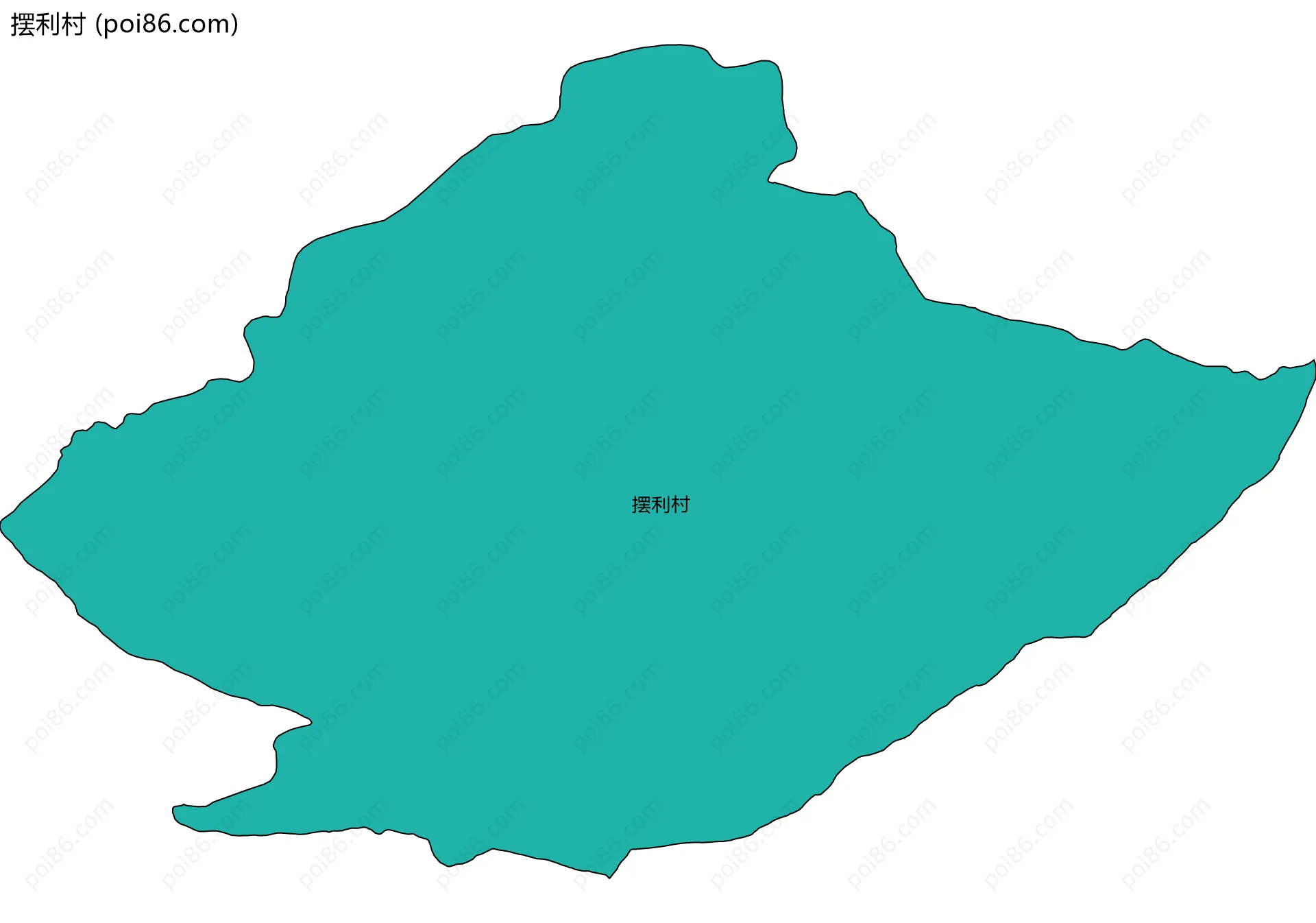 摆利村边界地图