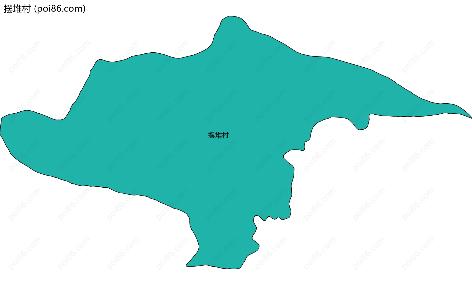 摆堆村边界地图