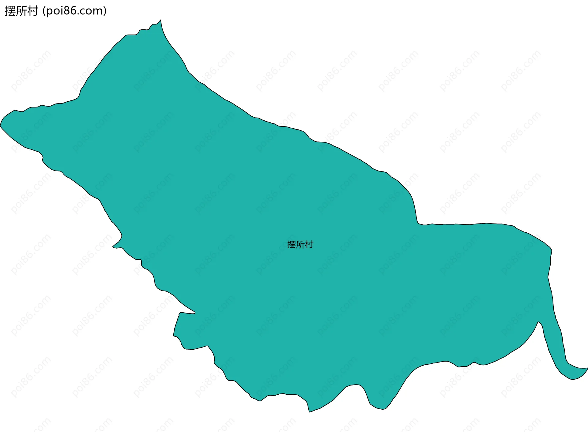摆所村边界地图