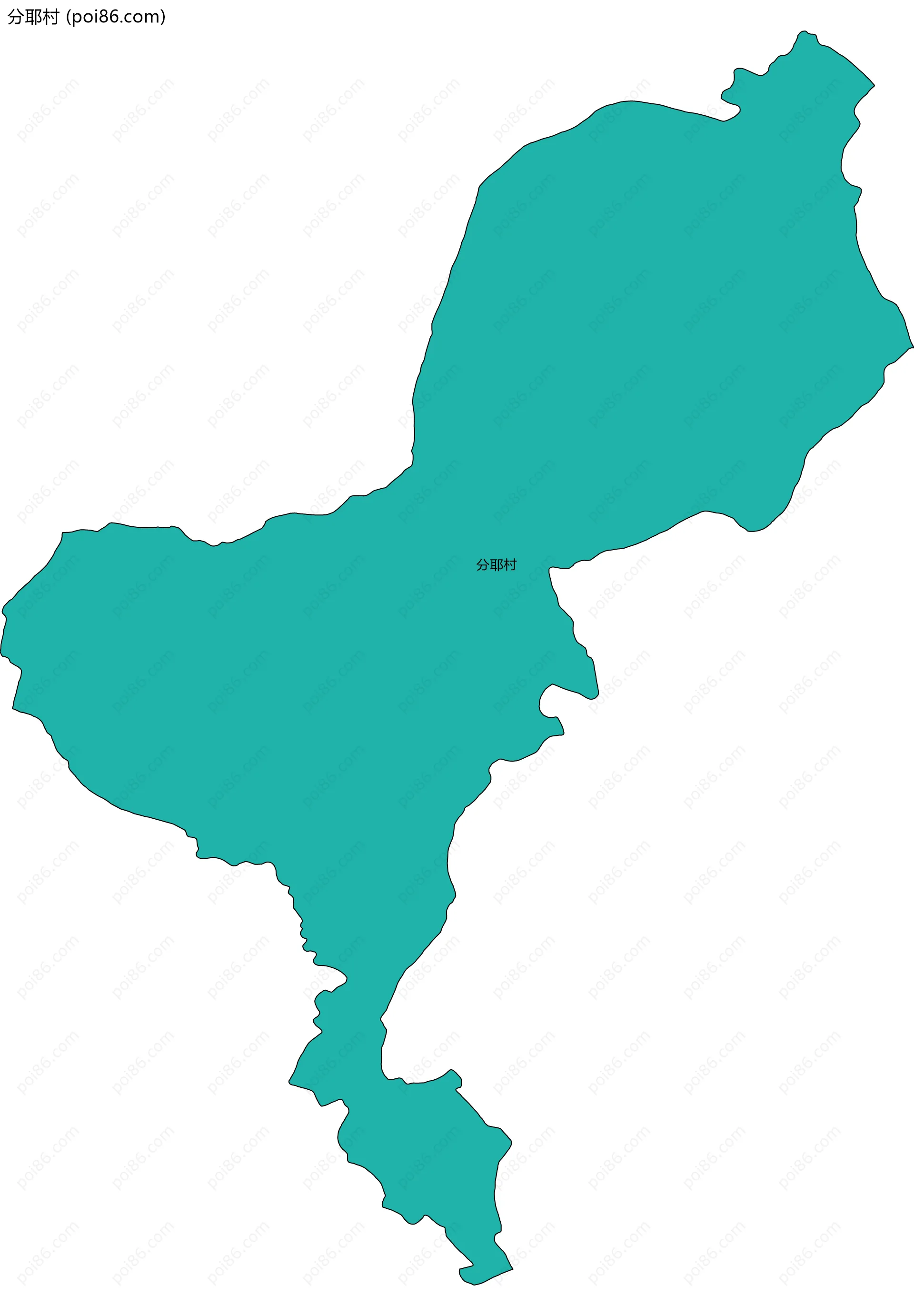 分耶村边界地图