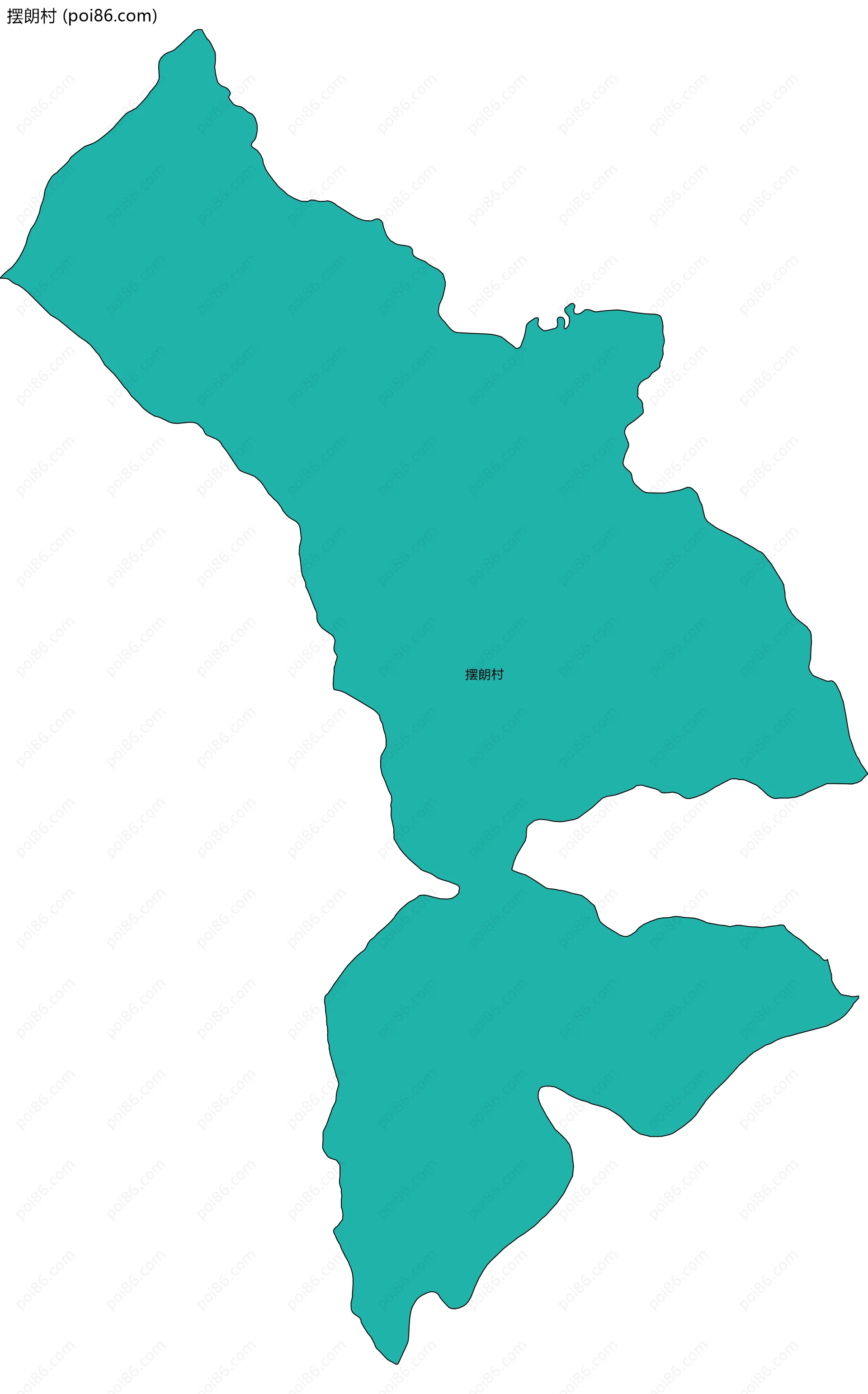 摆朗村边界地图