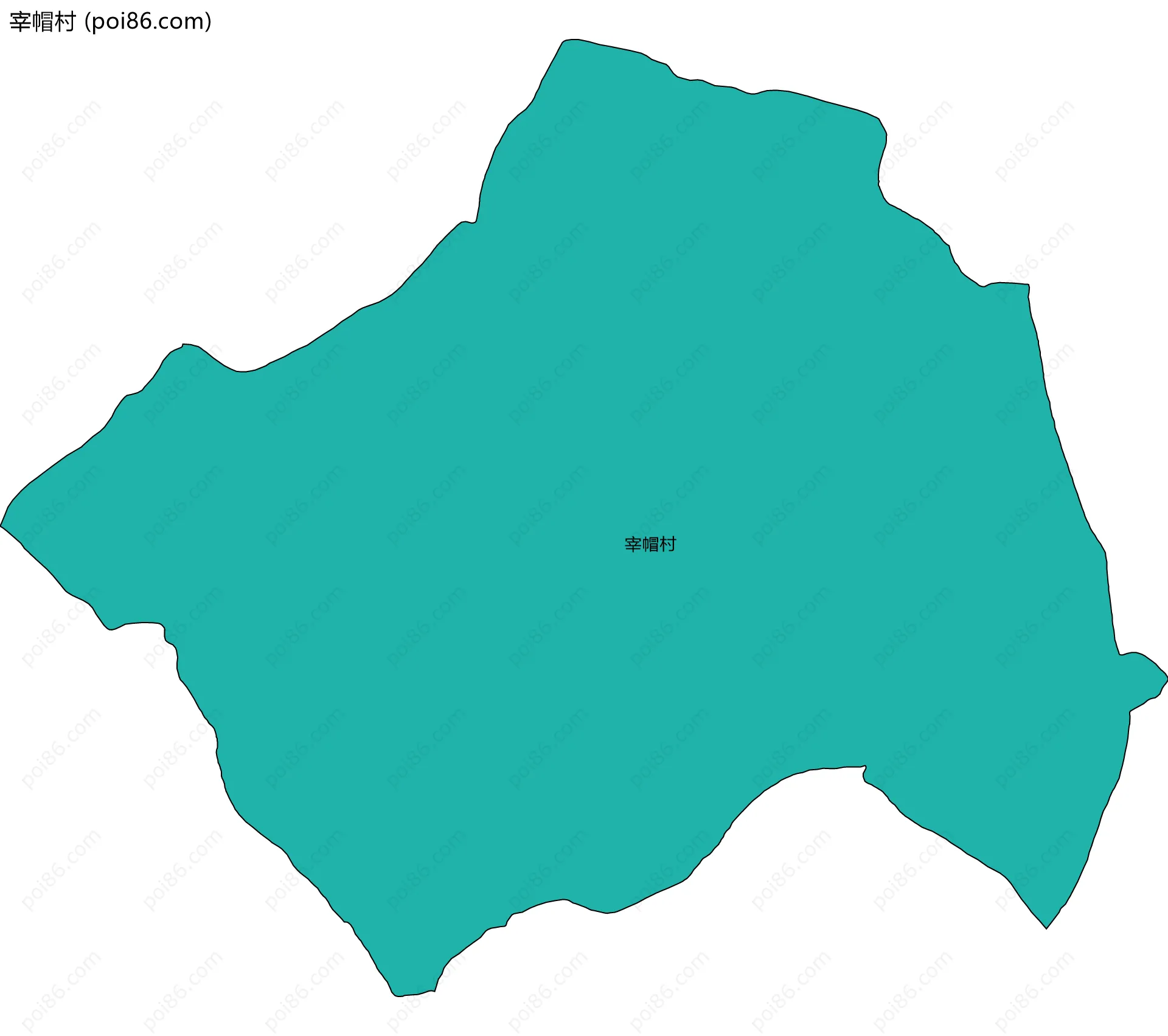 宰帽村边界地图