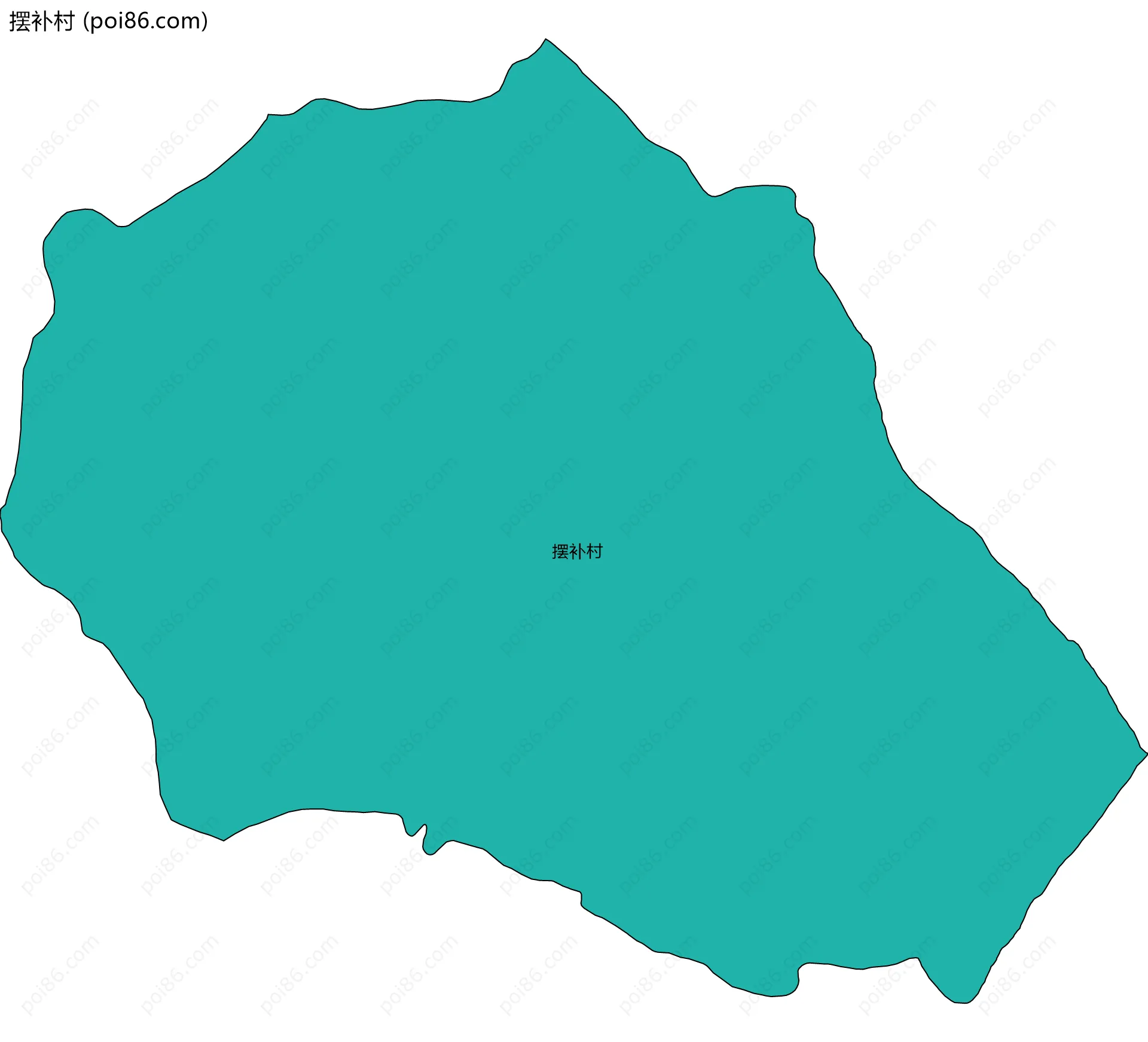 摆补村边界地图