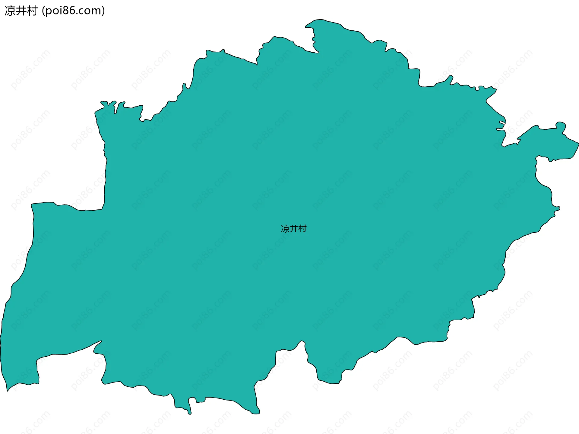 凉井村边界地图