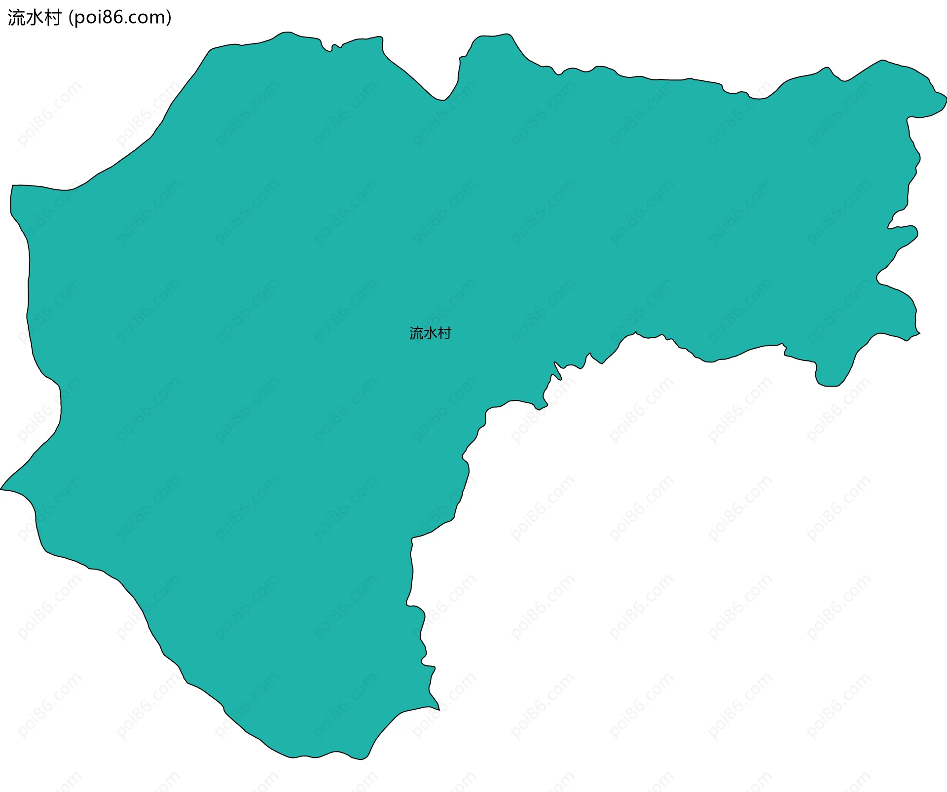 流水村边界地图