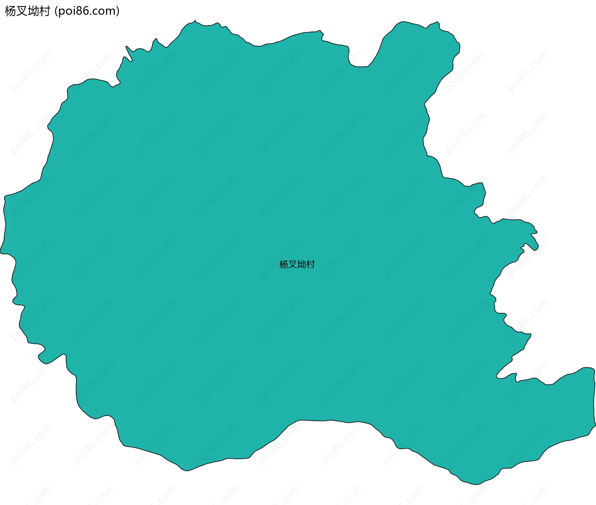 杨叉坳村边界地图