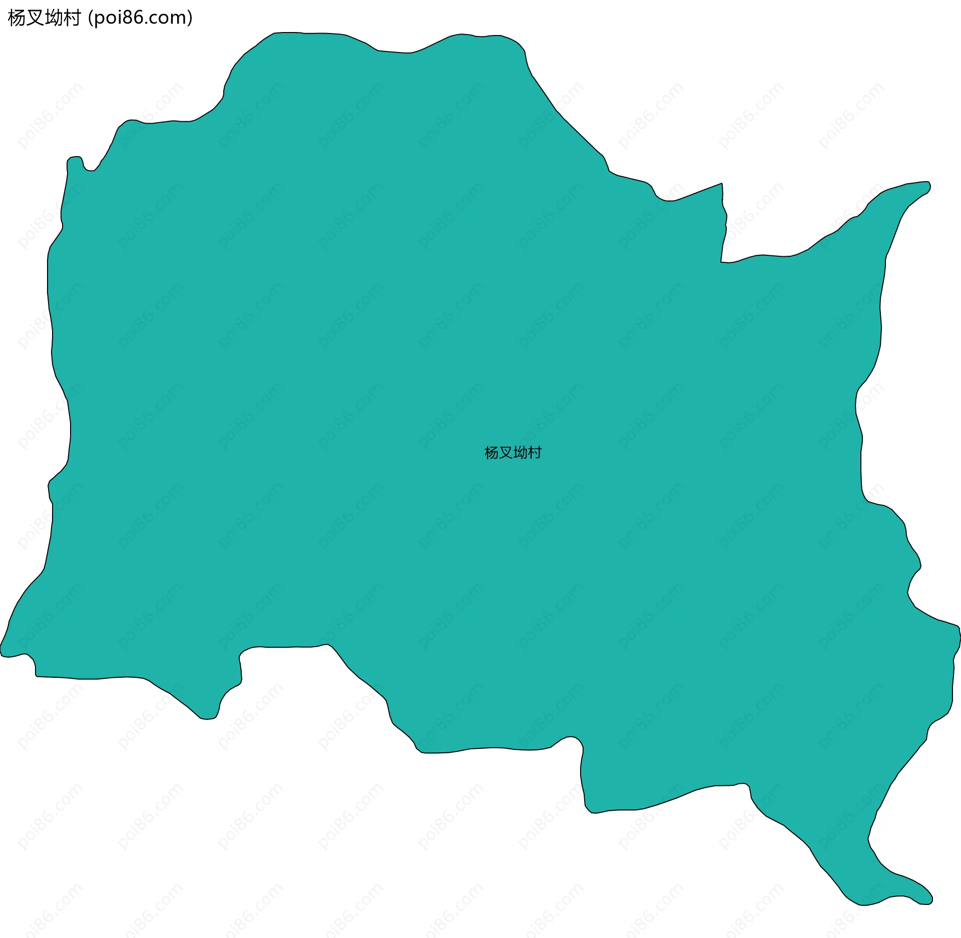 杨叉坳村边界地图