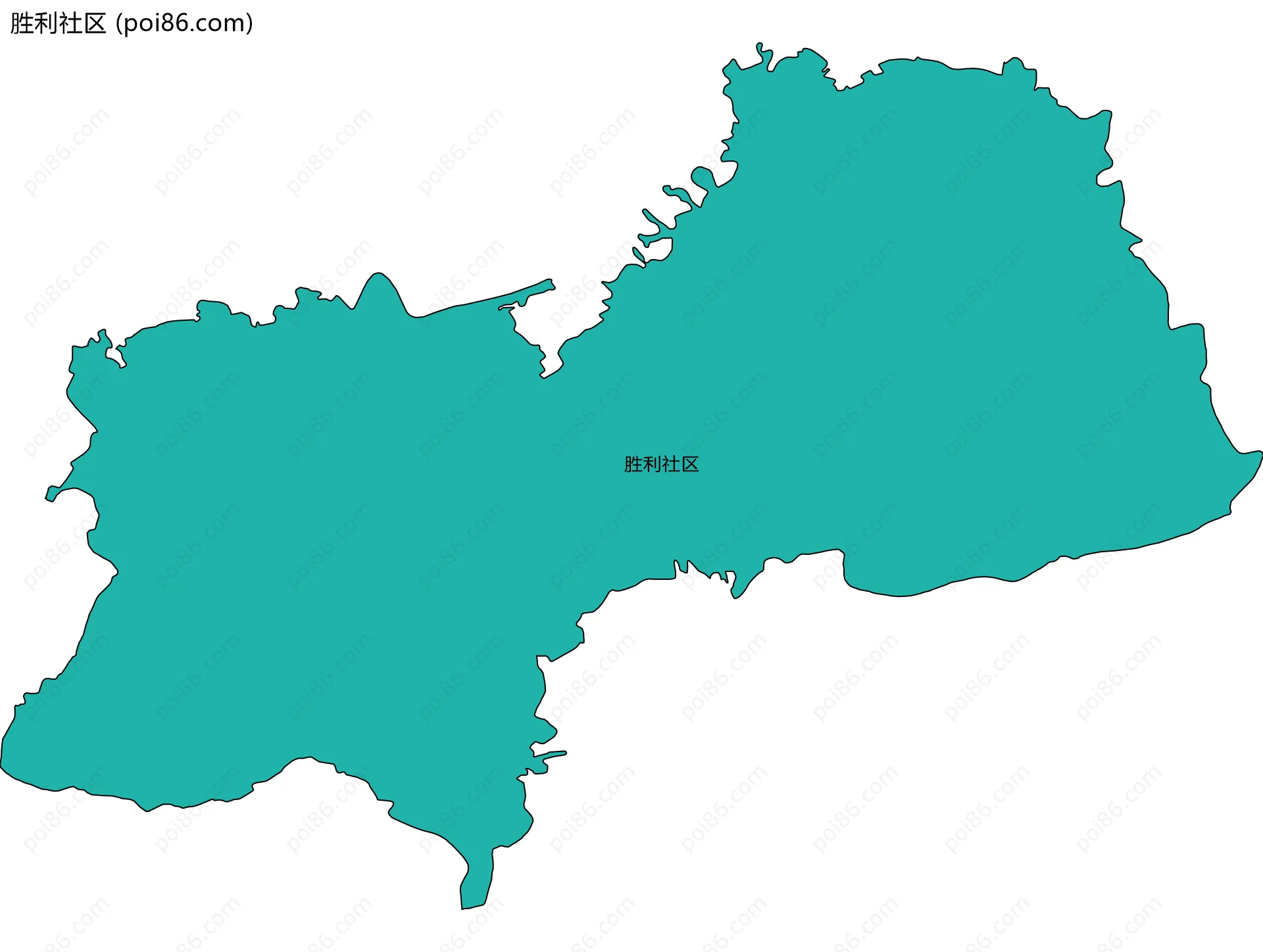 胜利社区边界地图