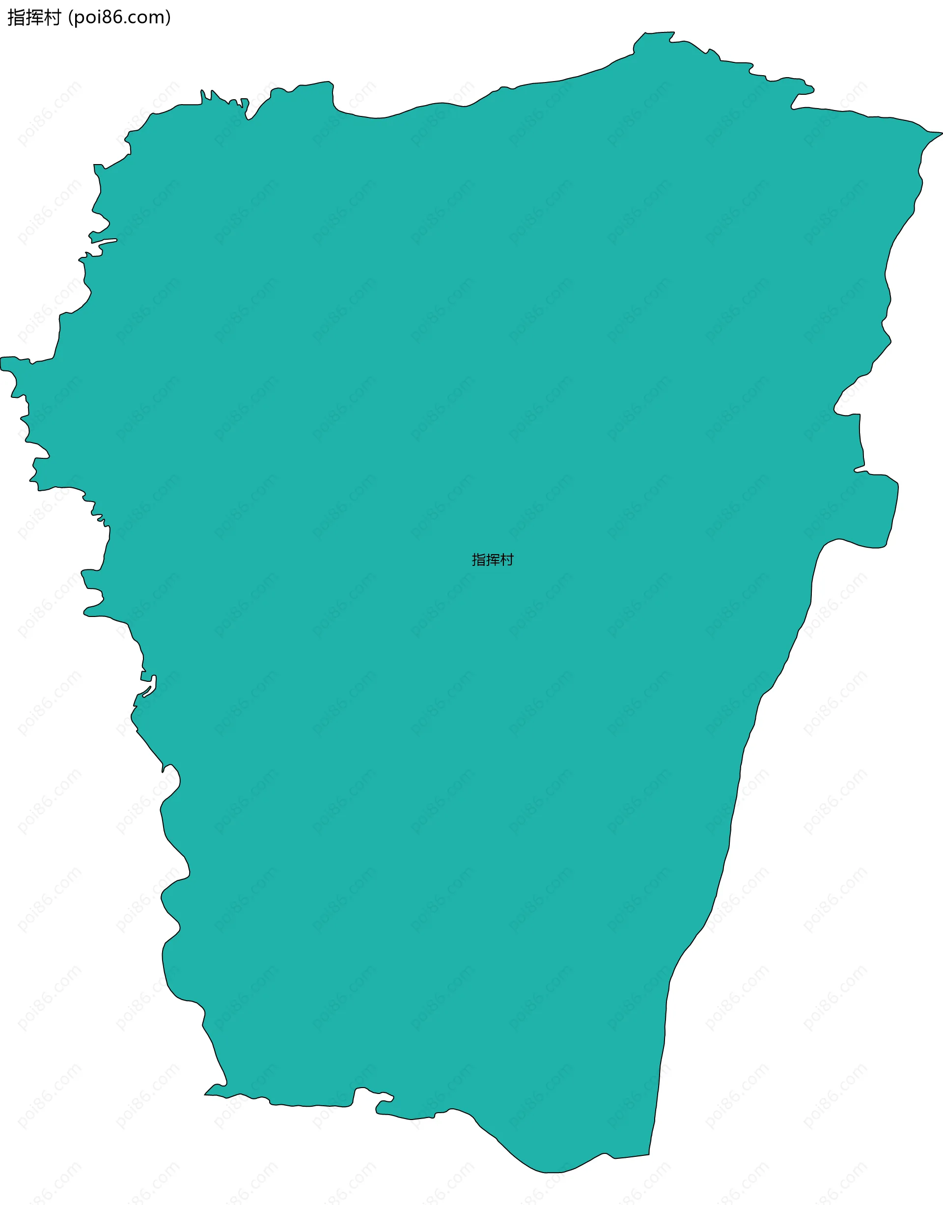 指挥村边界地图