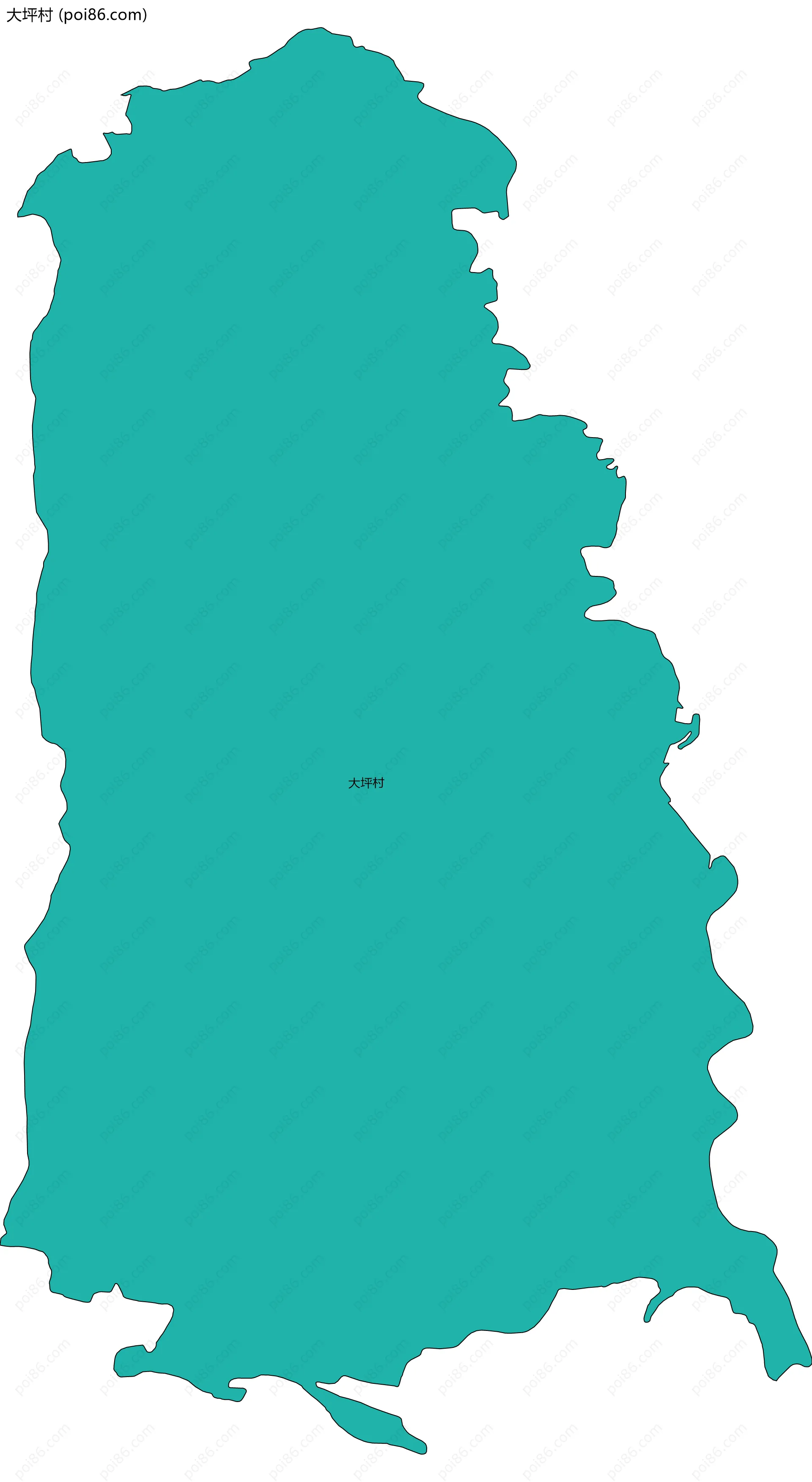 大坪村边界地图