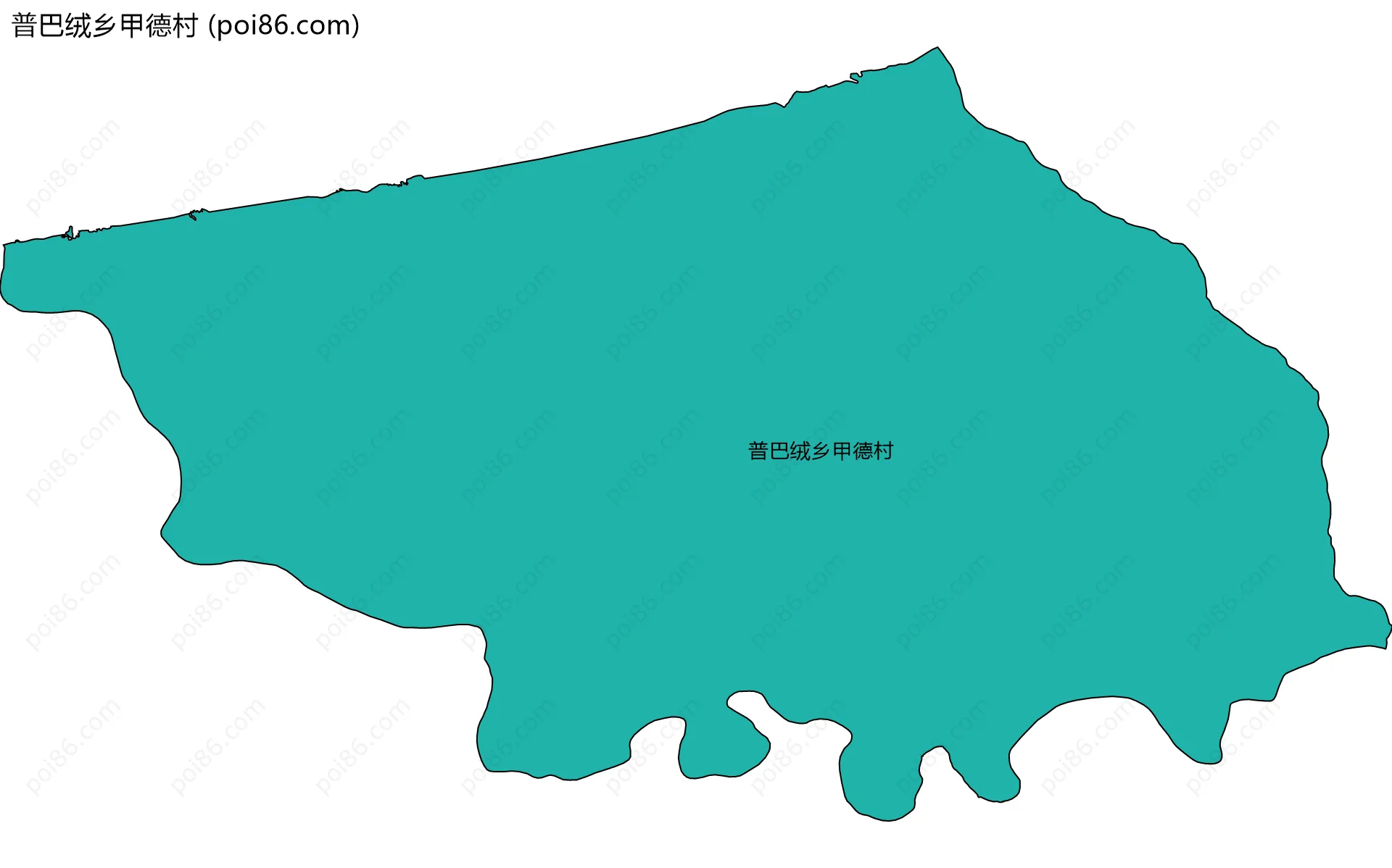 普巴绒乡甲德村边界地图
