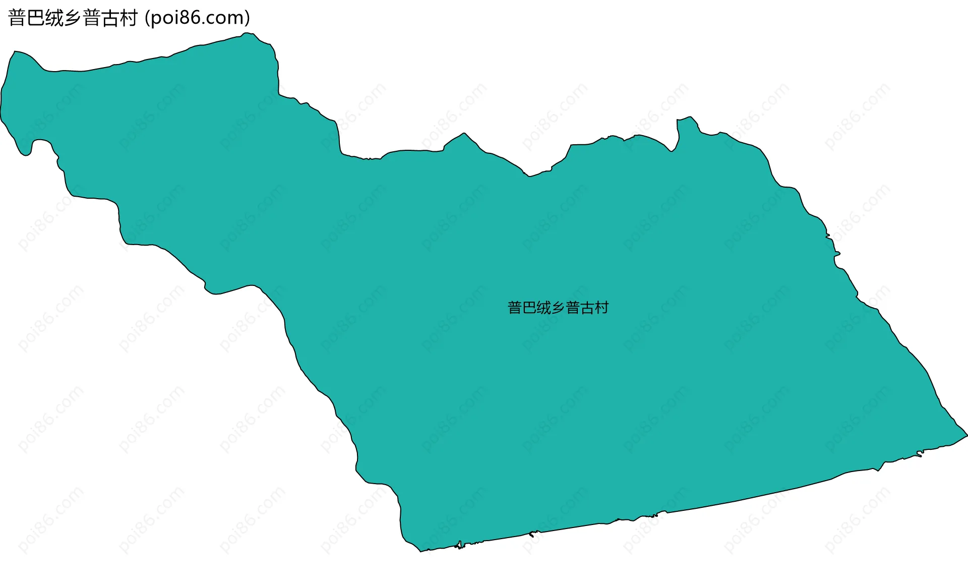 普巴绒乡普古村边界地图