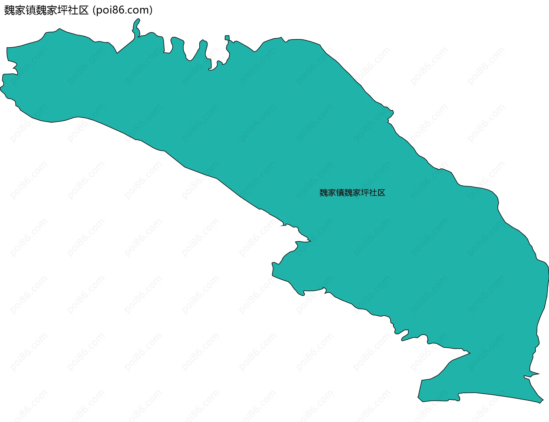 魏家镇魏家坪社区边界地图