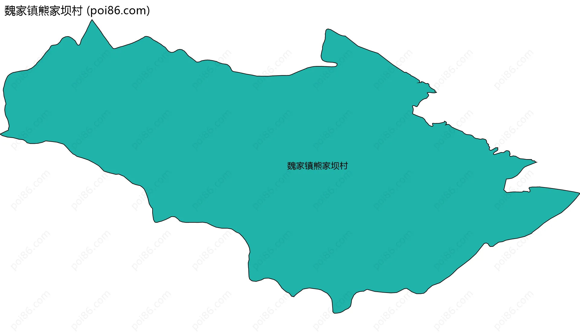 魏家镇熊家坝村边界地图