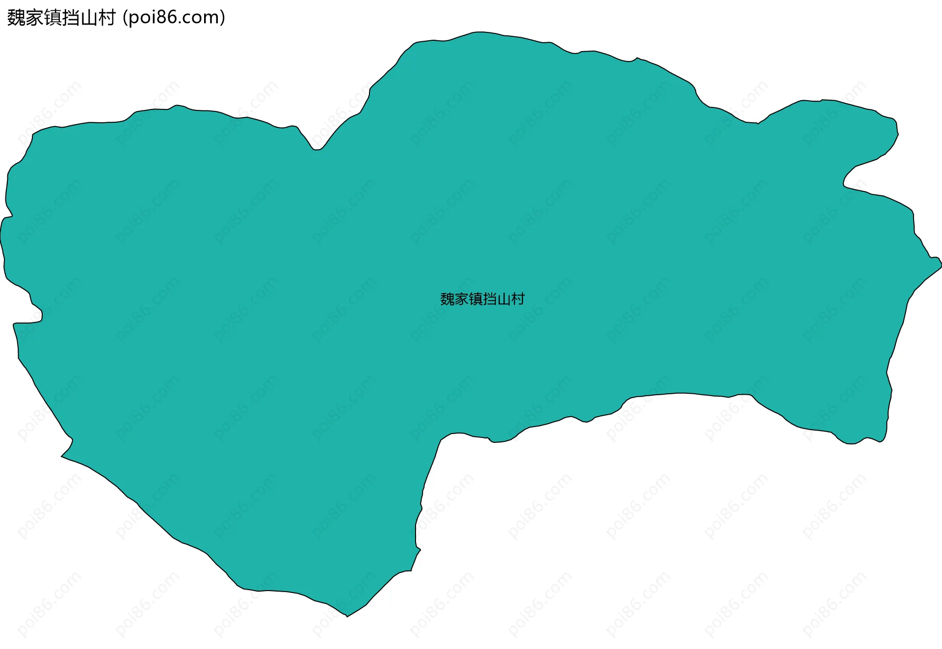 魏家镇挡山村边界地图