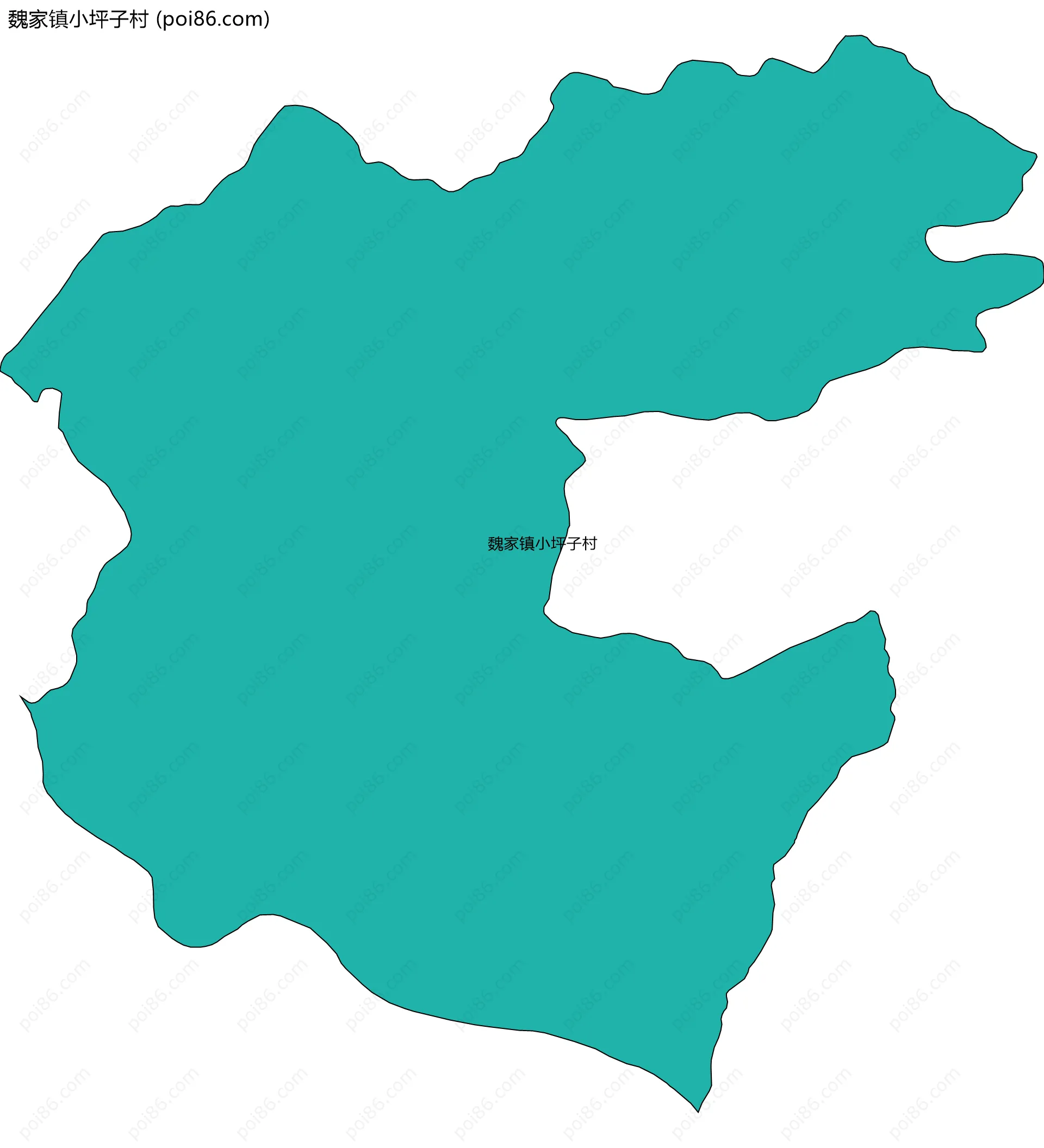 魏家镇小坪子村边界地图