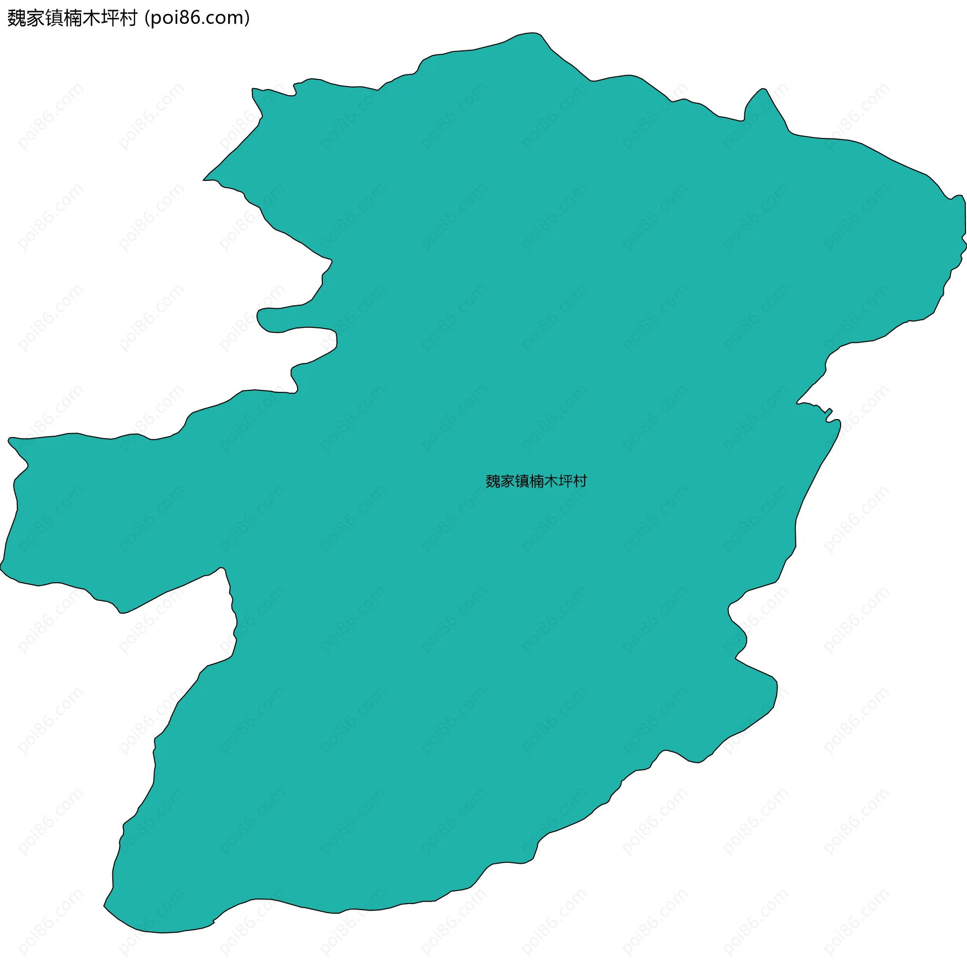 魏家镇楠木坪村边界地图