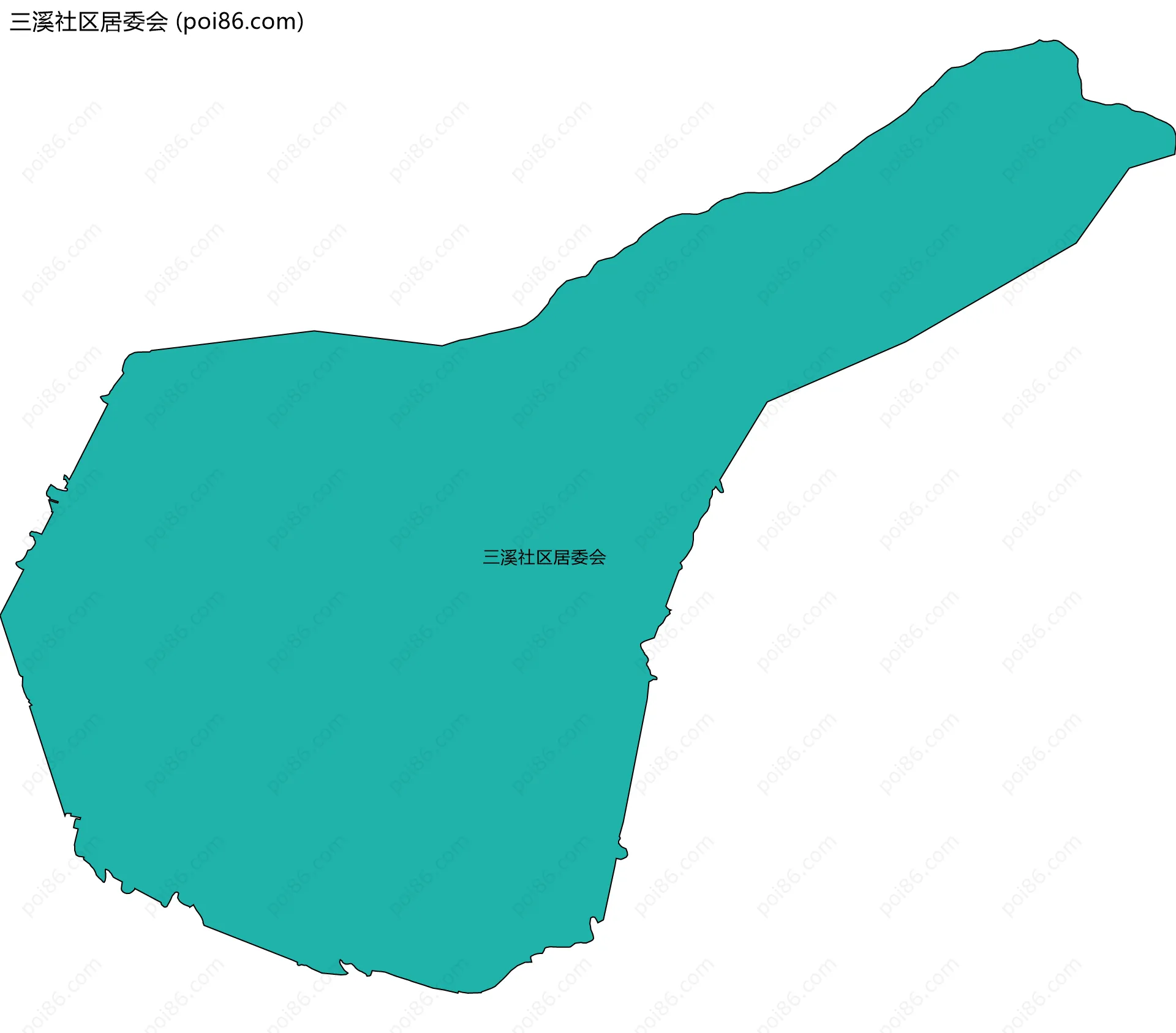 三溪社区居委会边界地图