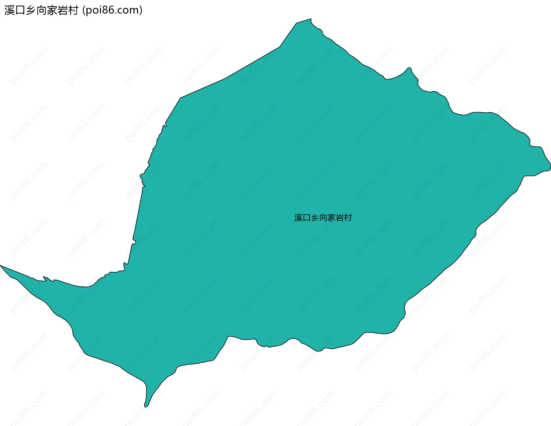 溪口乡向家岩村边界地图