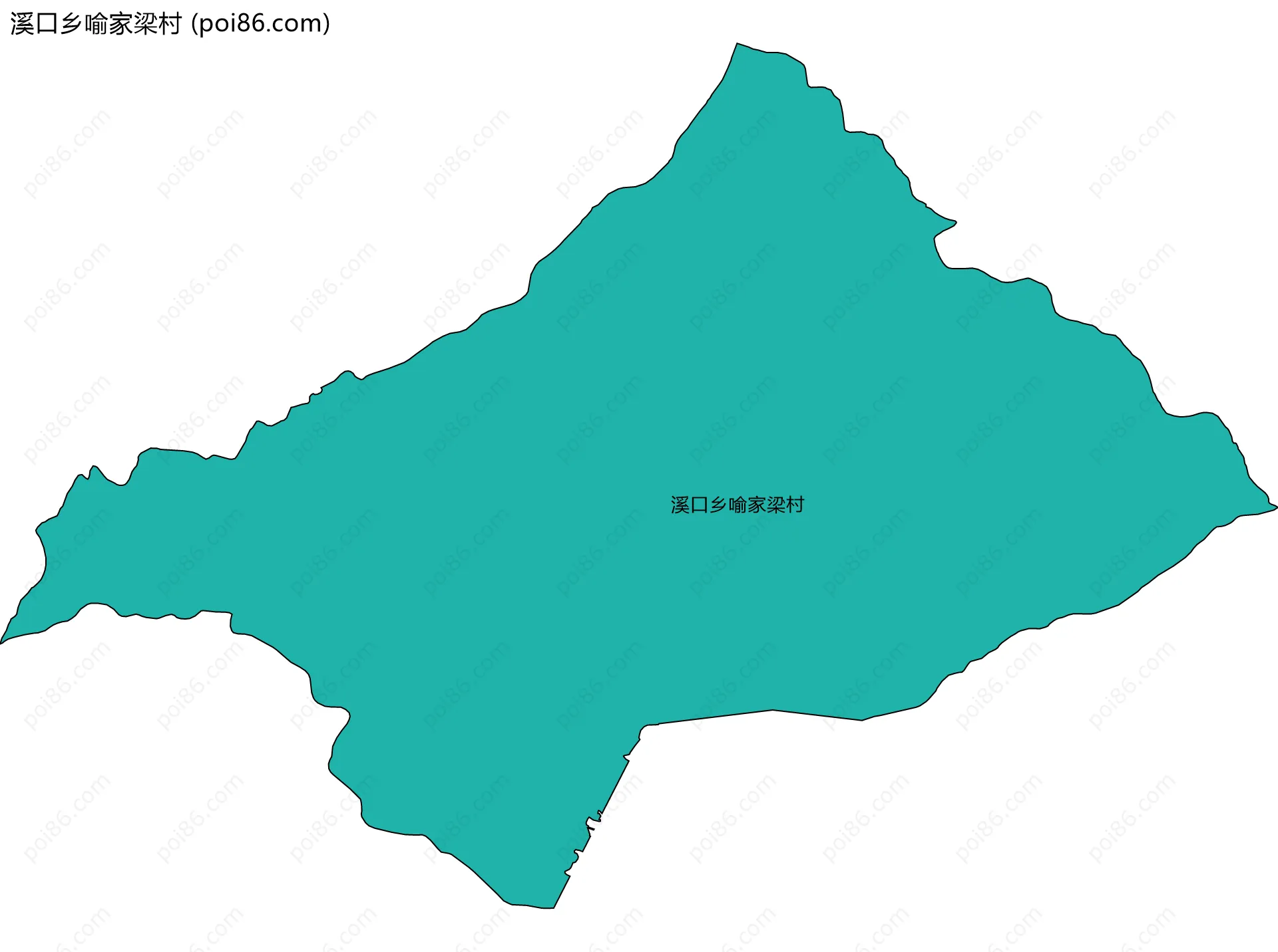 溪口乡喻家梁村边界地图