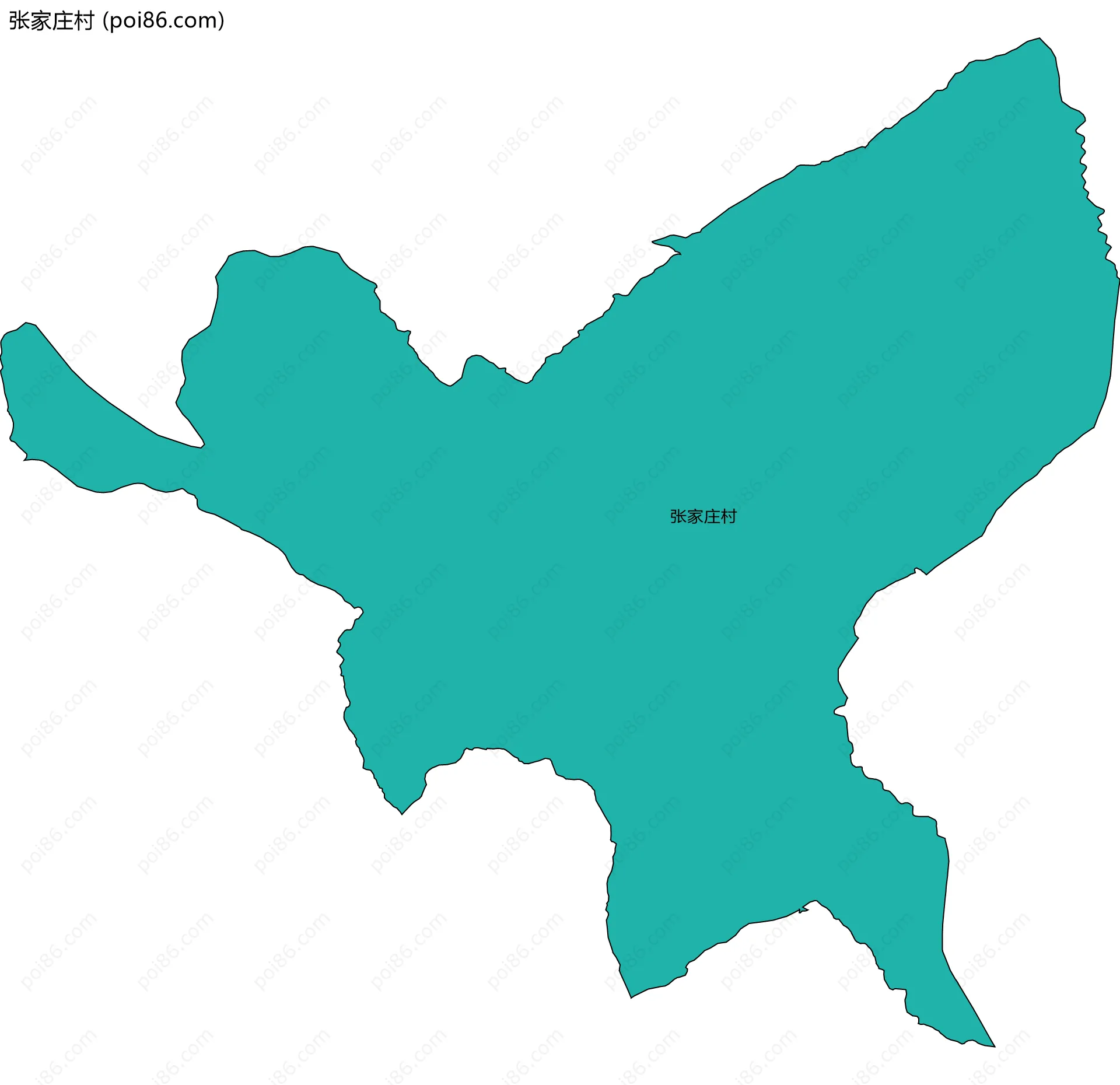张家庄村边界地图