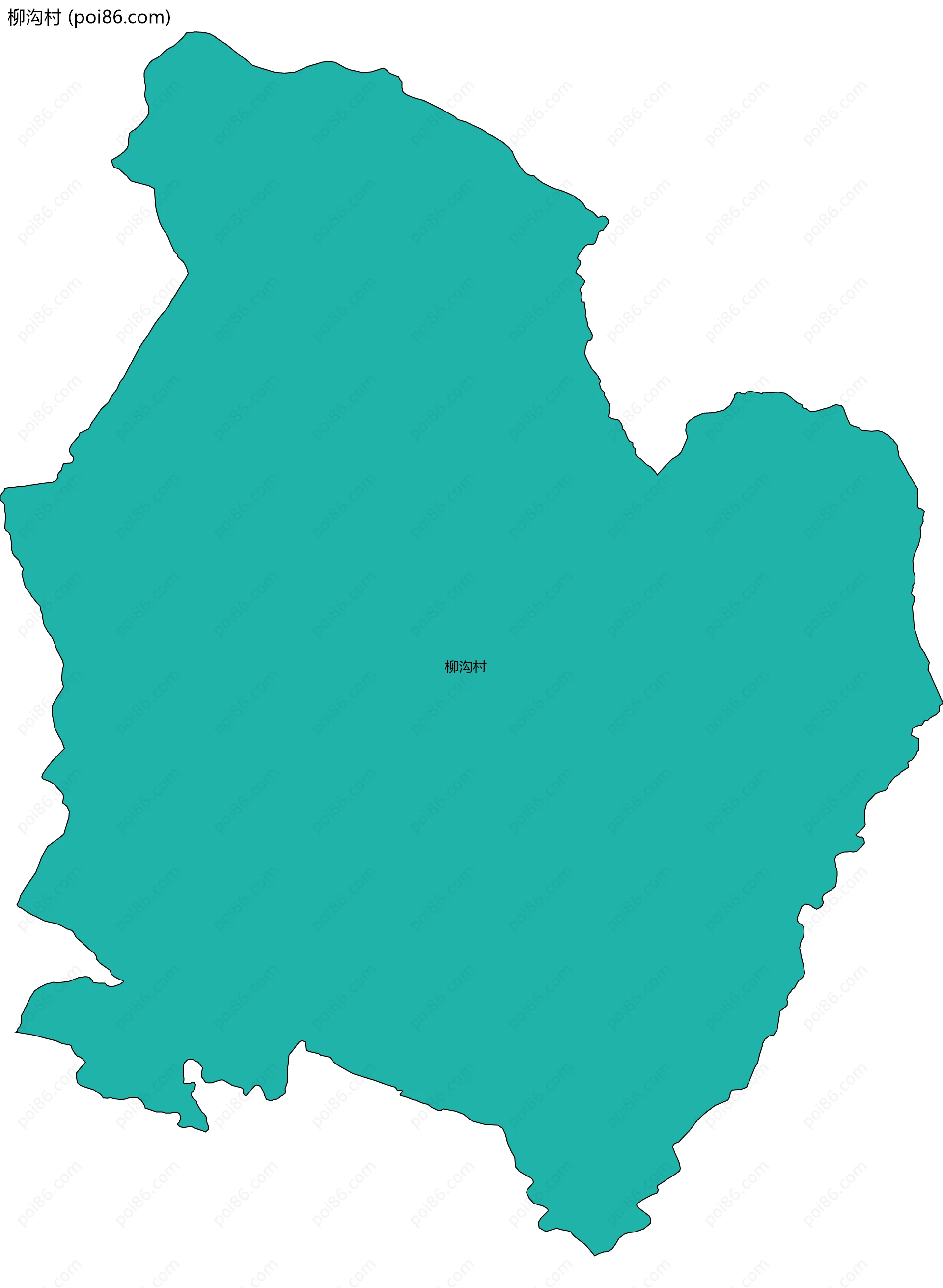 柳沟村边界地图