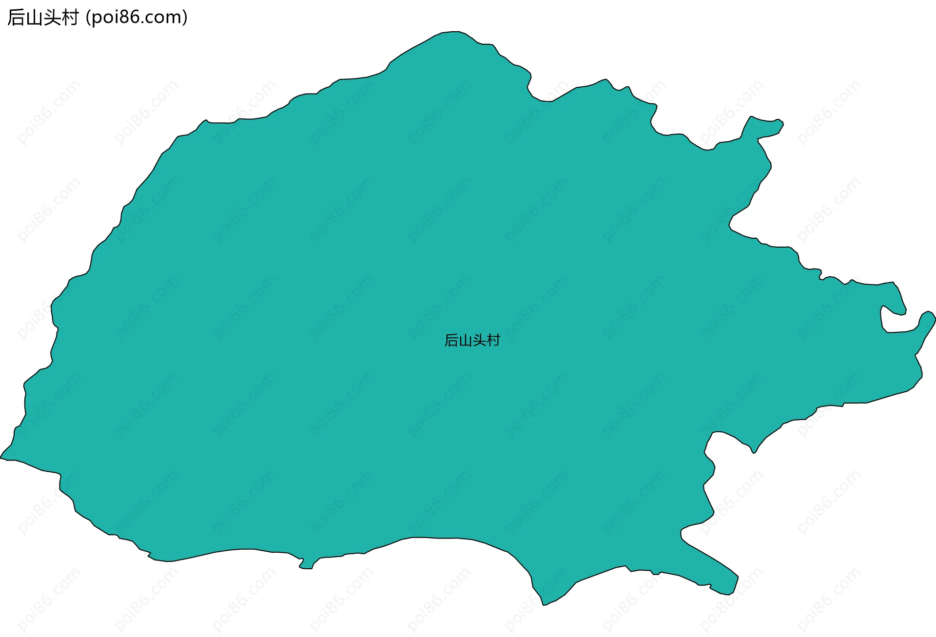后山头村边界地图