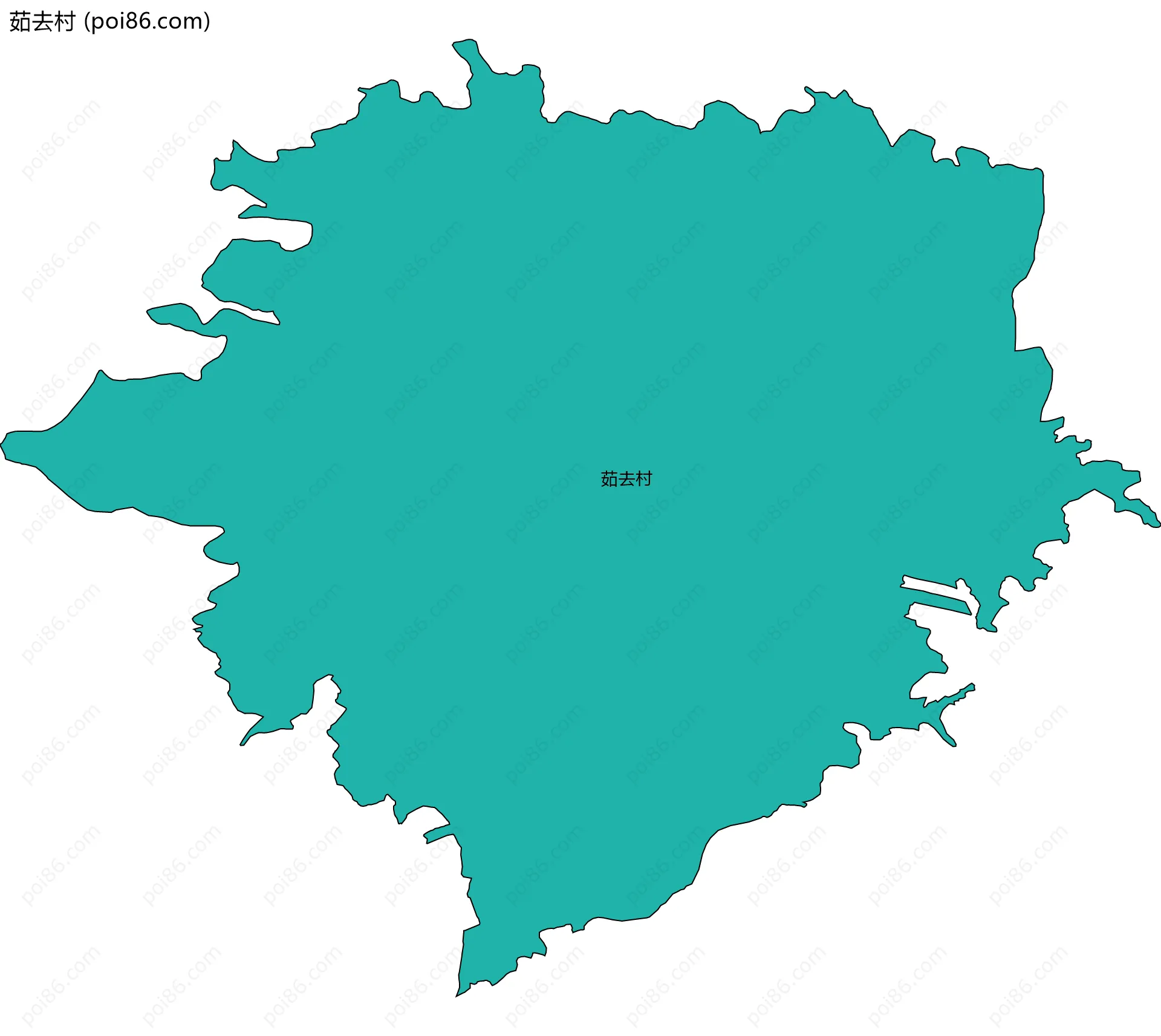 茹去村边界地图