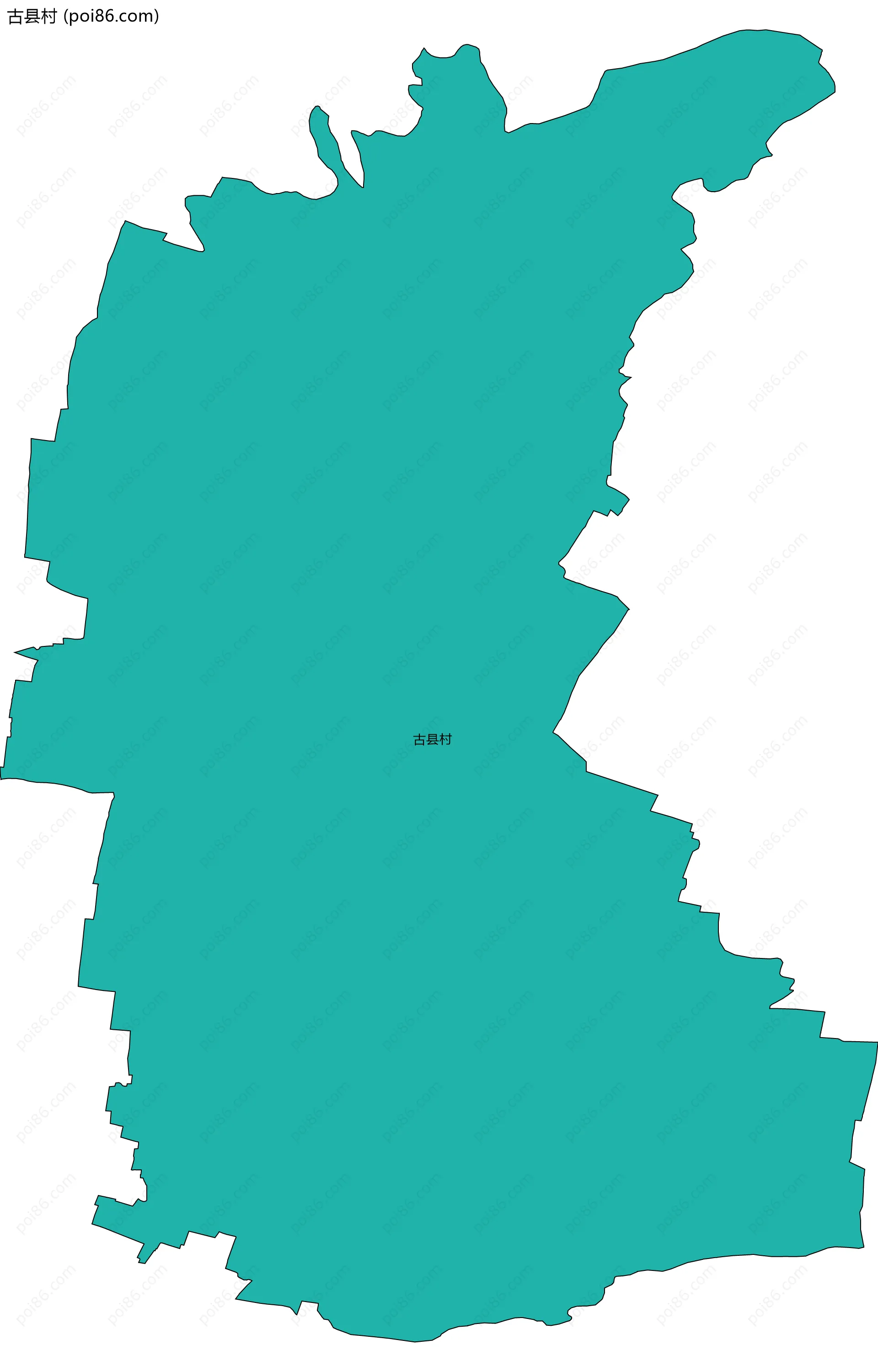 古县村边界地图