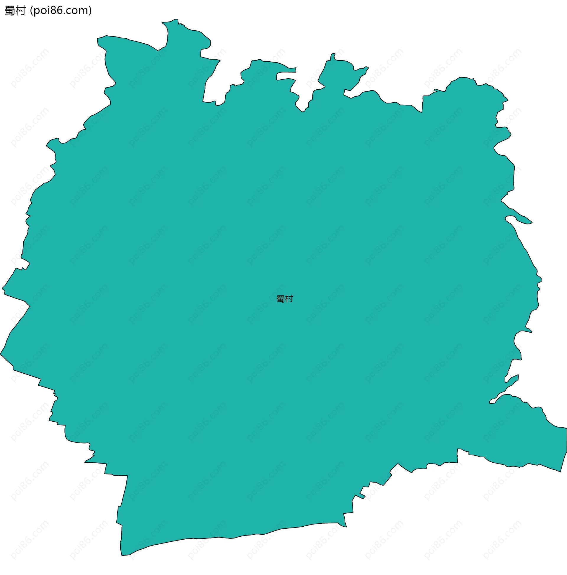 蜀村边界地图