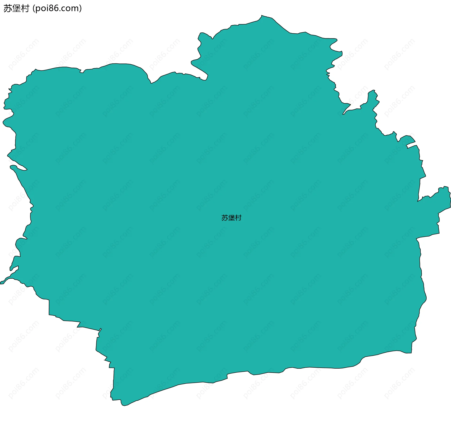 苏堡村边界地图