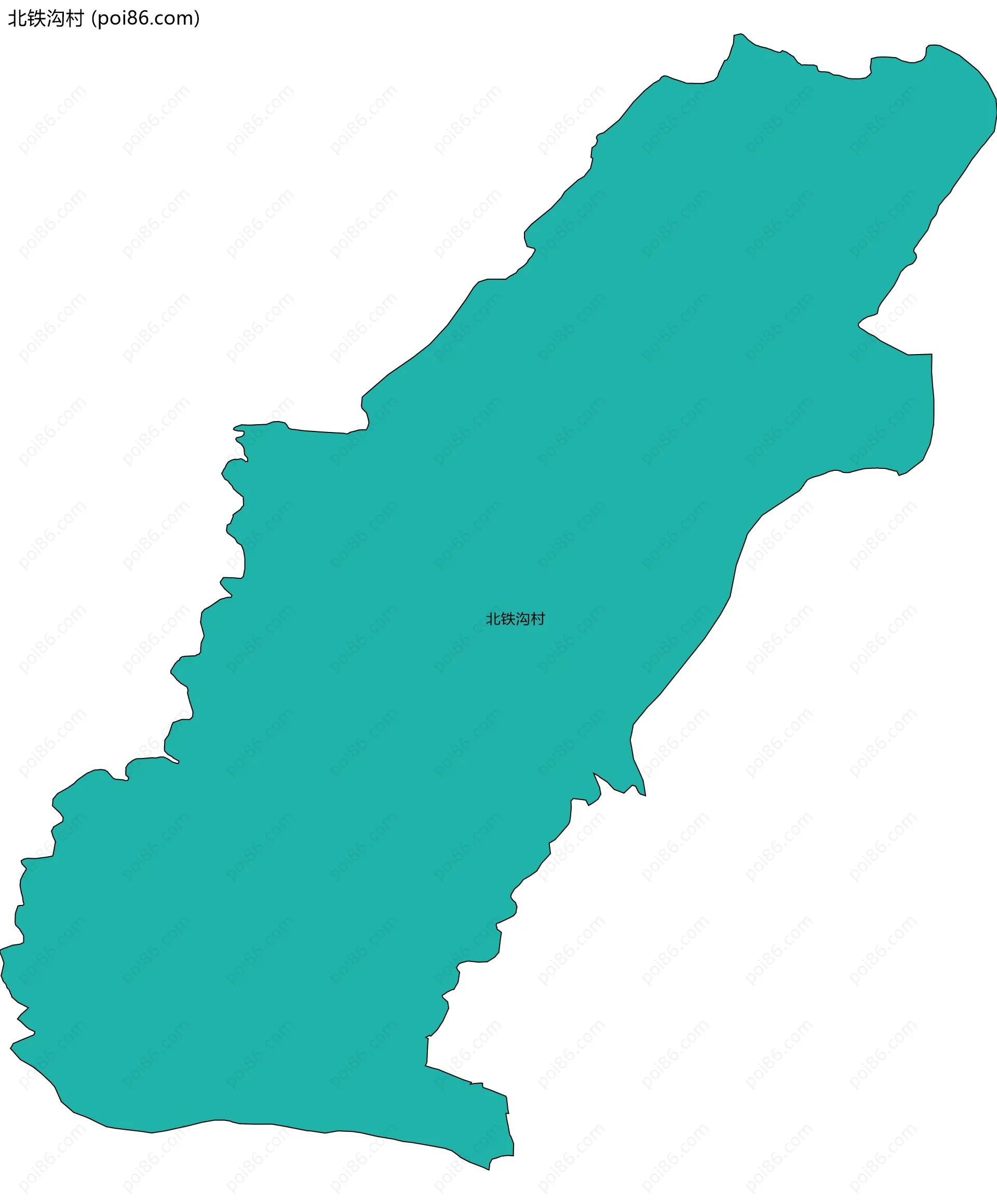 北铁沟村边界地图