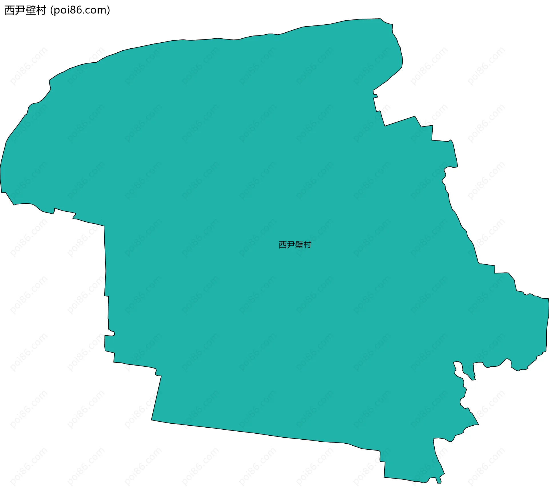 西尹壁村边界地图