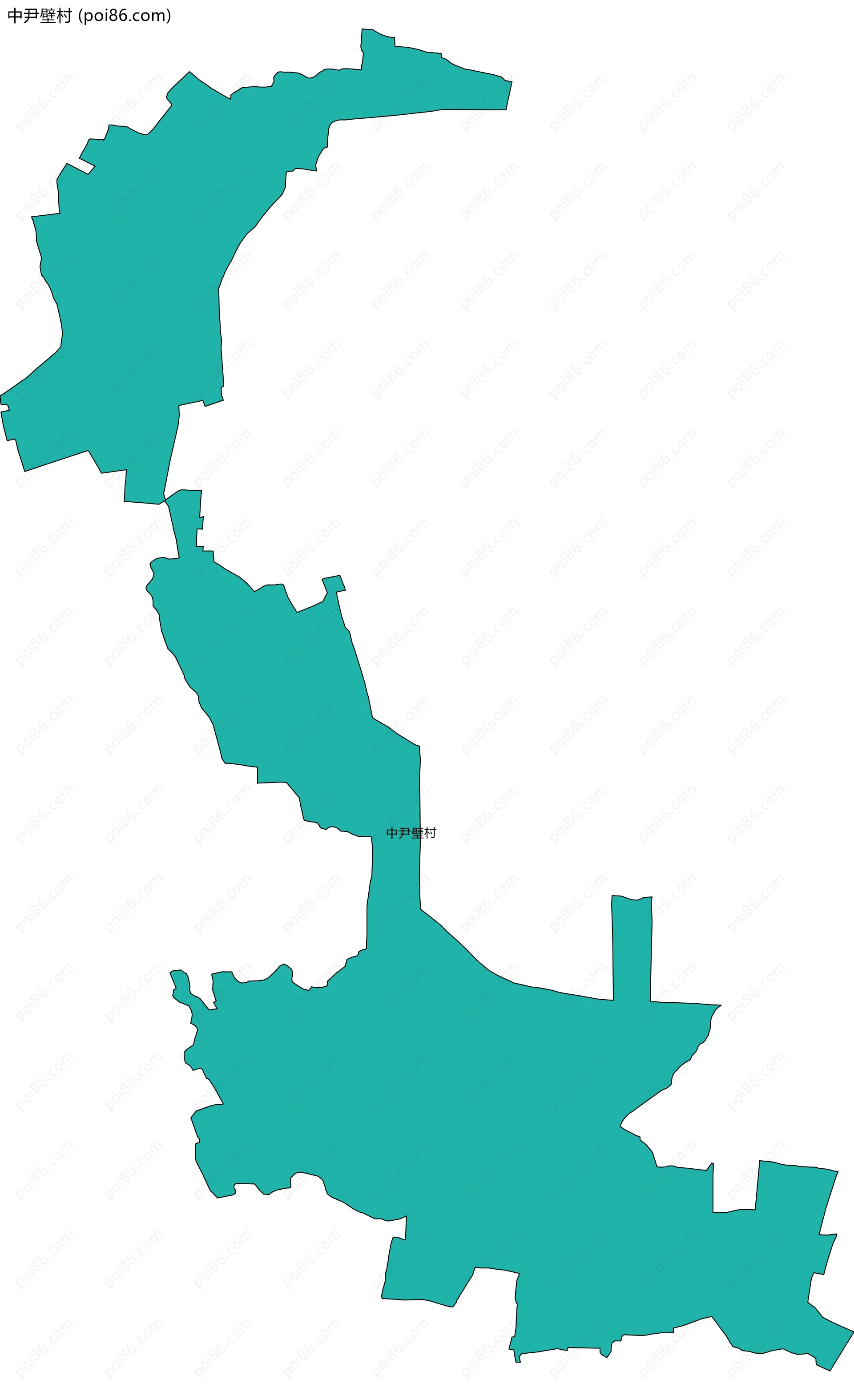 中尹壁村边界地图