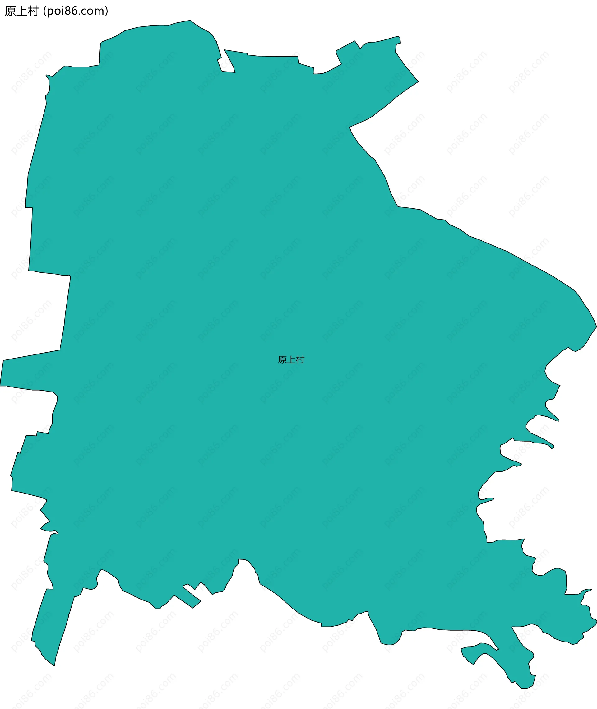 原上村边界地图