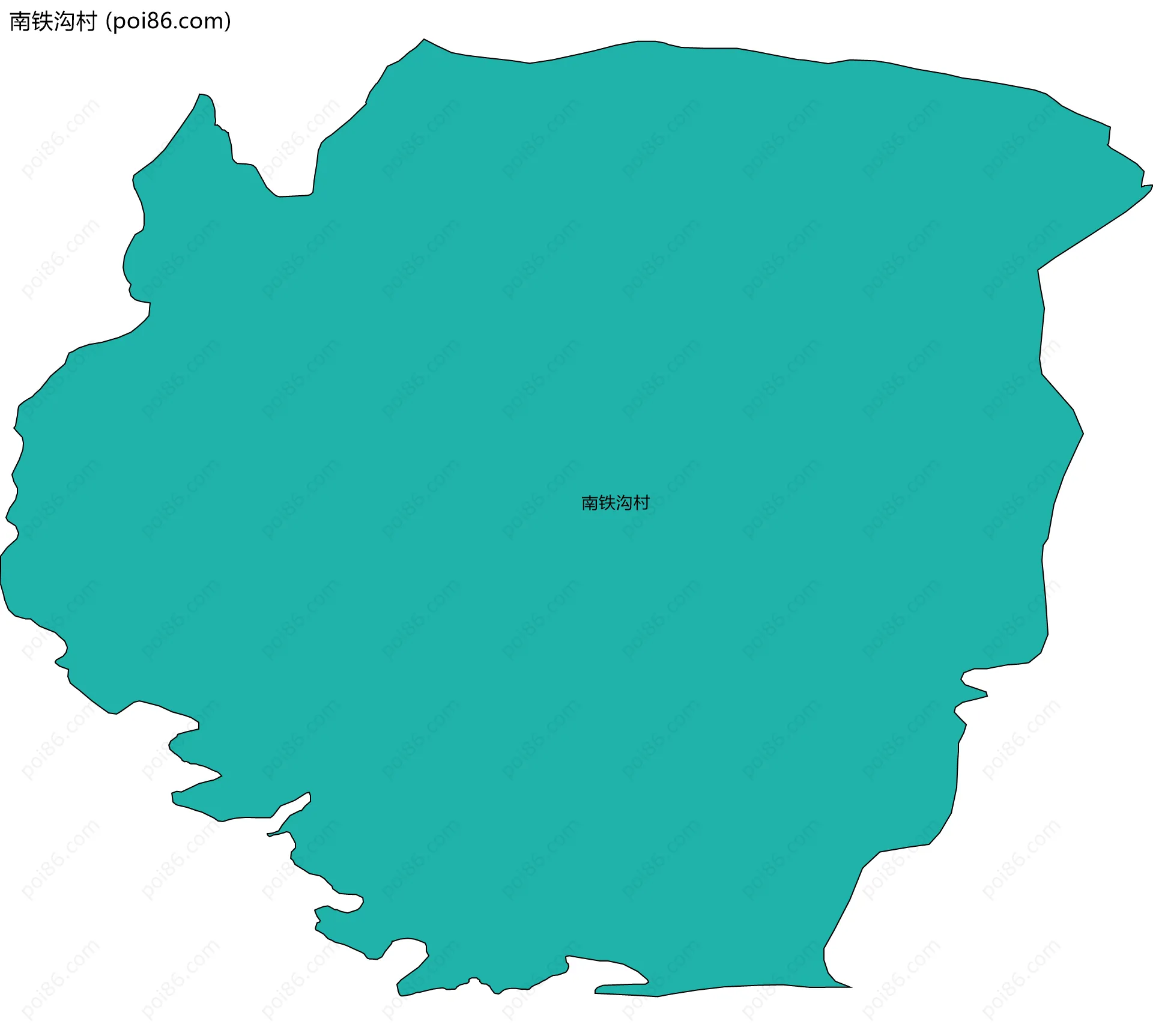 南铁沟村边界地图