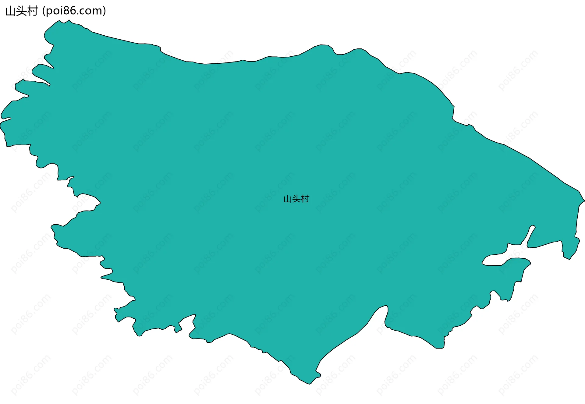 山头村边界地图