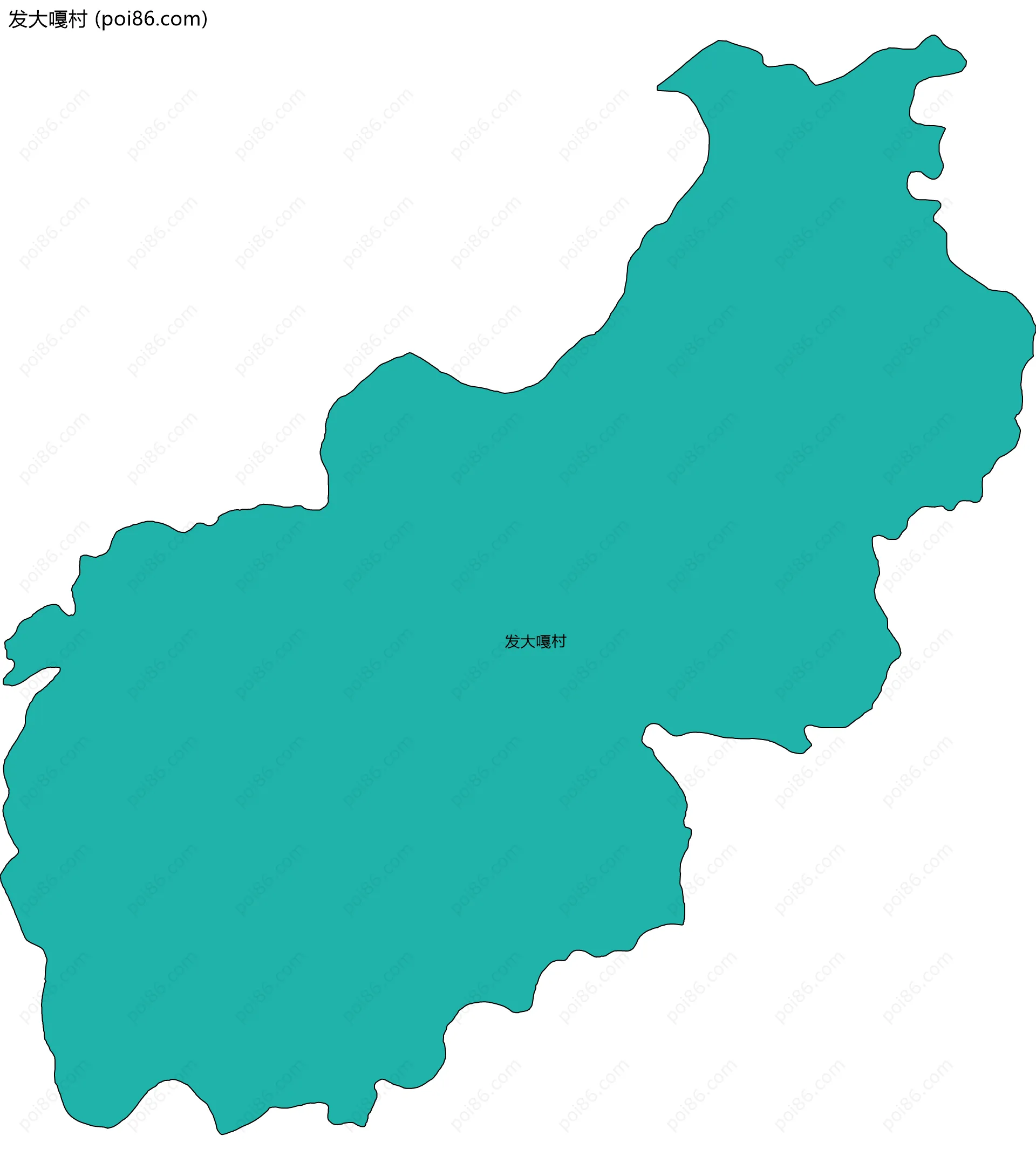 发大嘎村边界地图