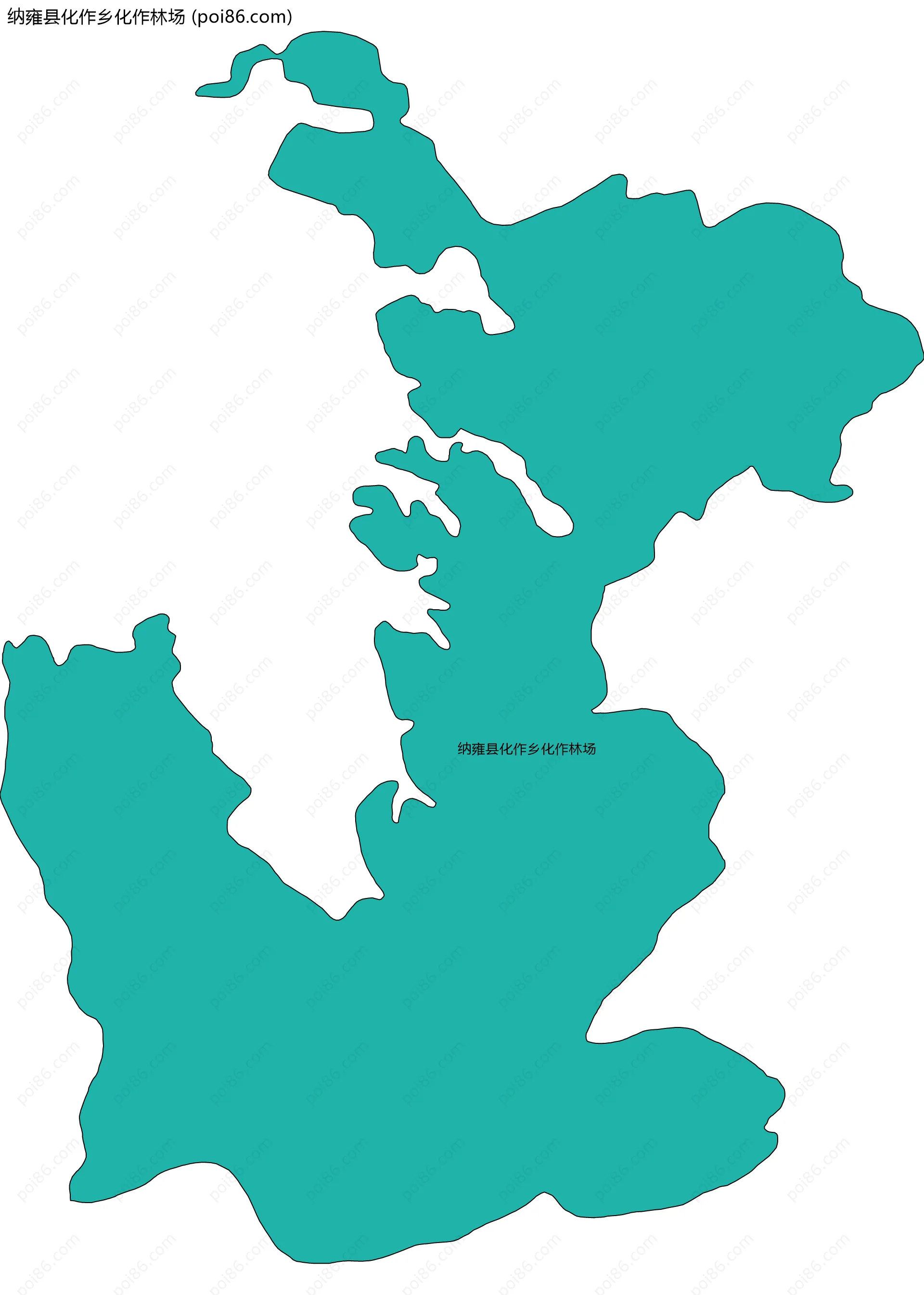 纳雍县化作乡化作林场边界地图