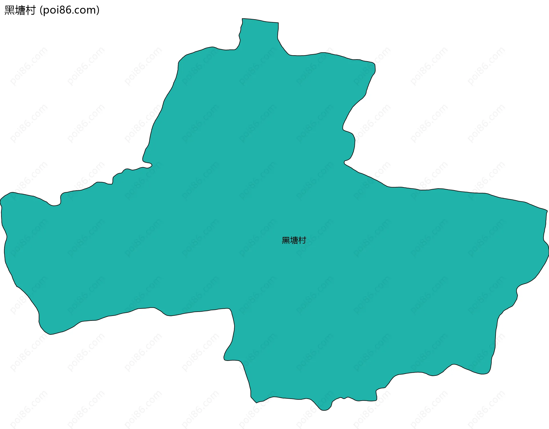 黑塘村边界地图