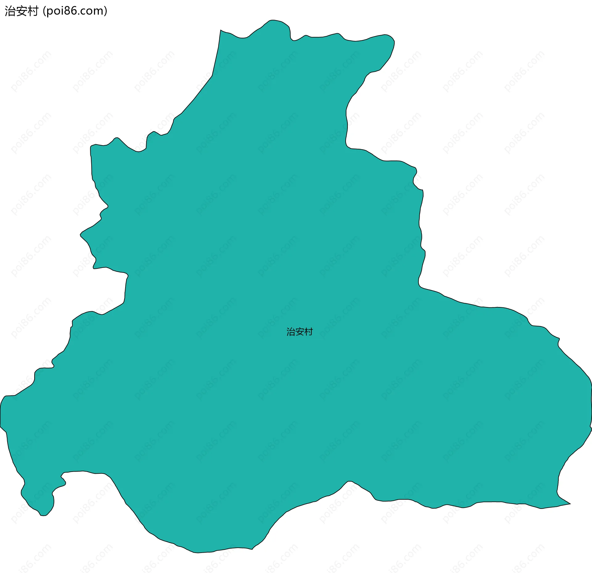 治安村边界地图