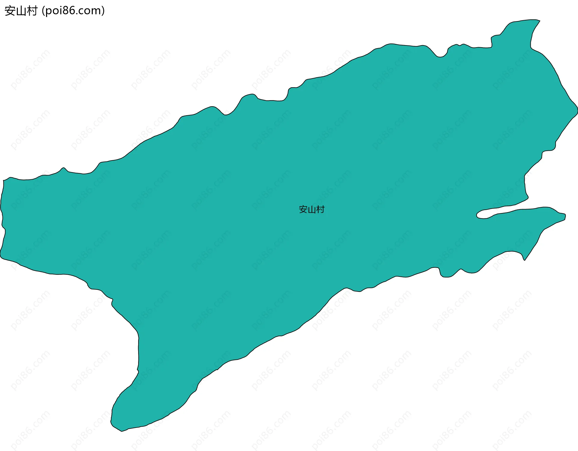 安山村边界地图