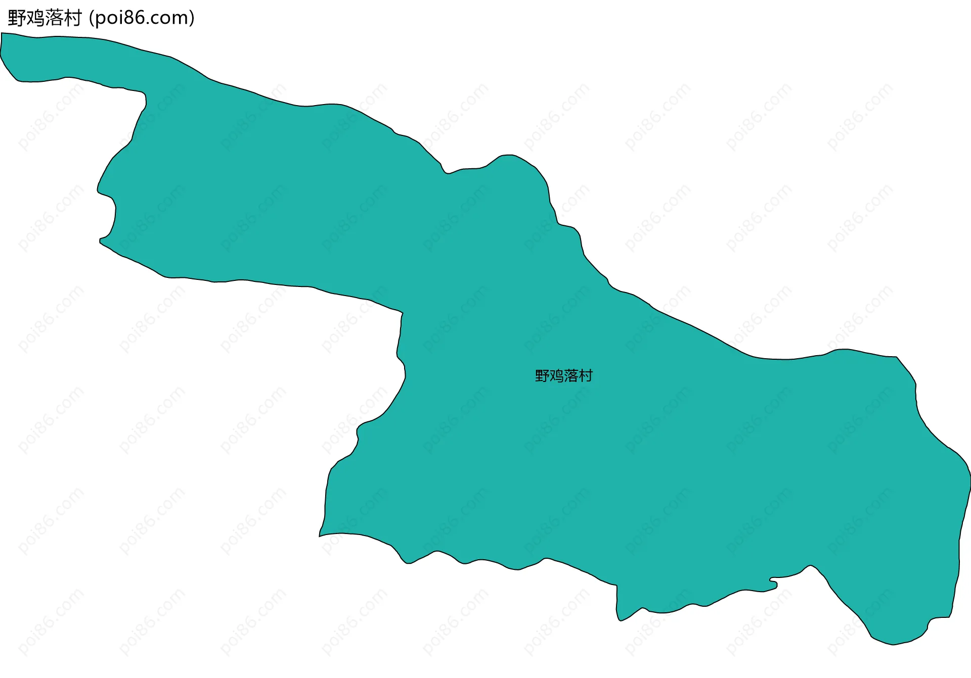 野鸡落村边界地图