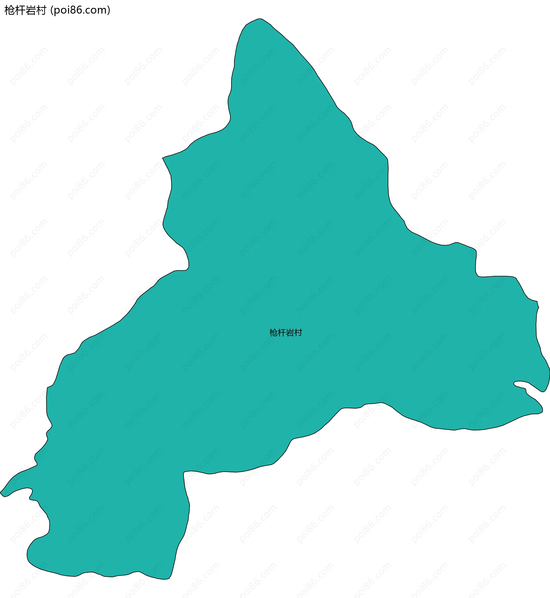 枪杆岩村边界地图