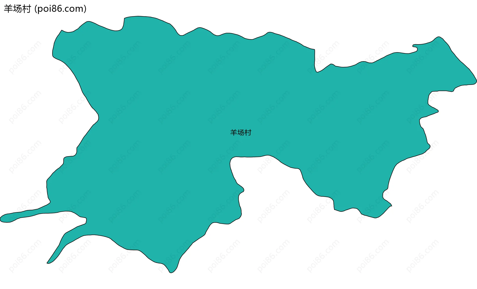 羊场村边界地图