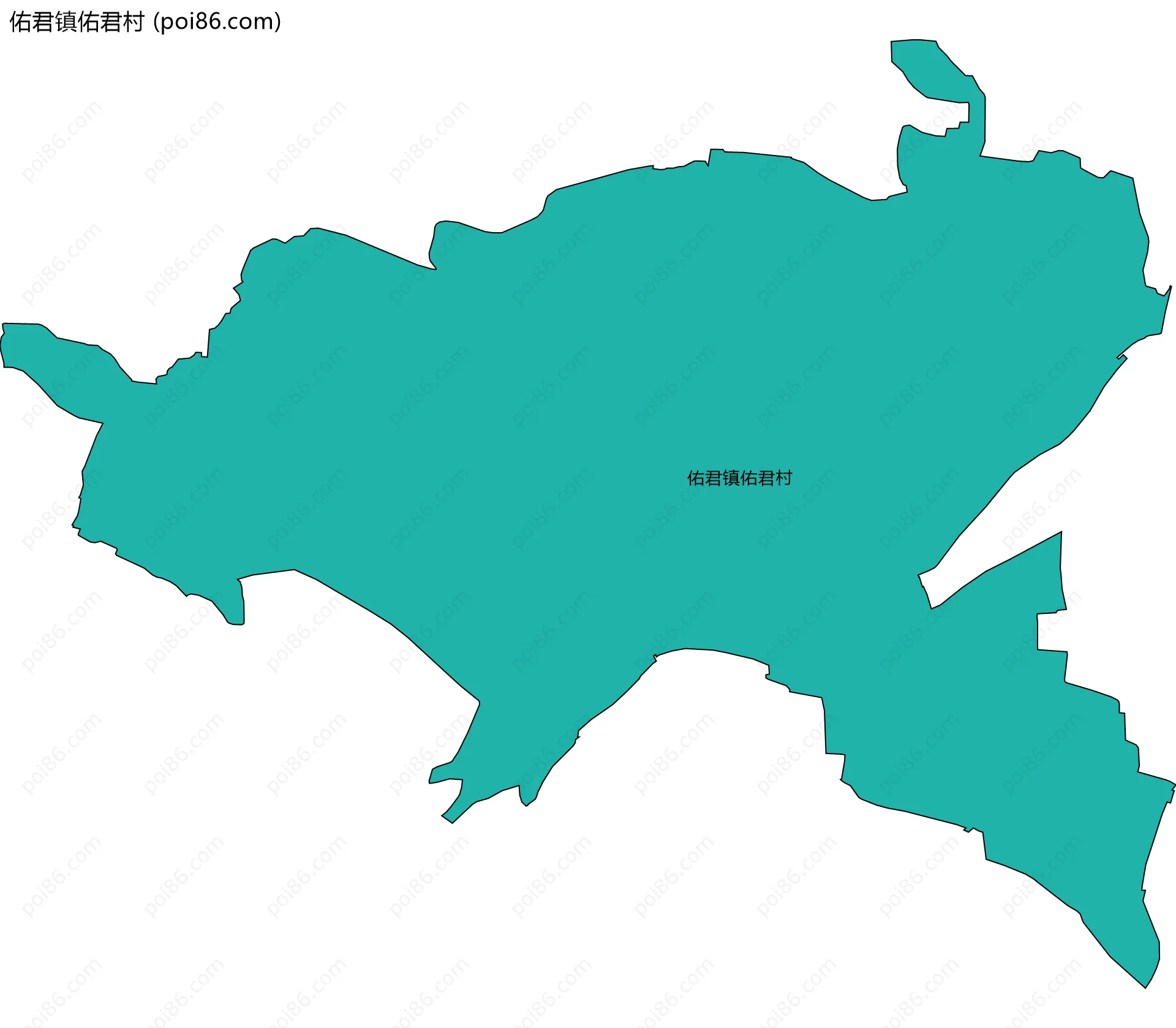 佑君镇佑君村边界地图
