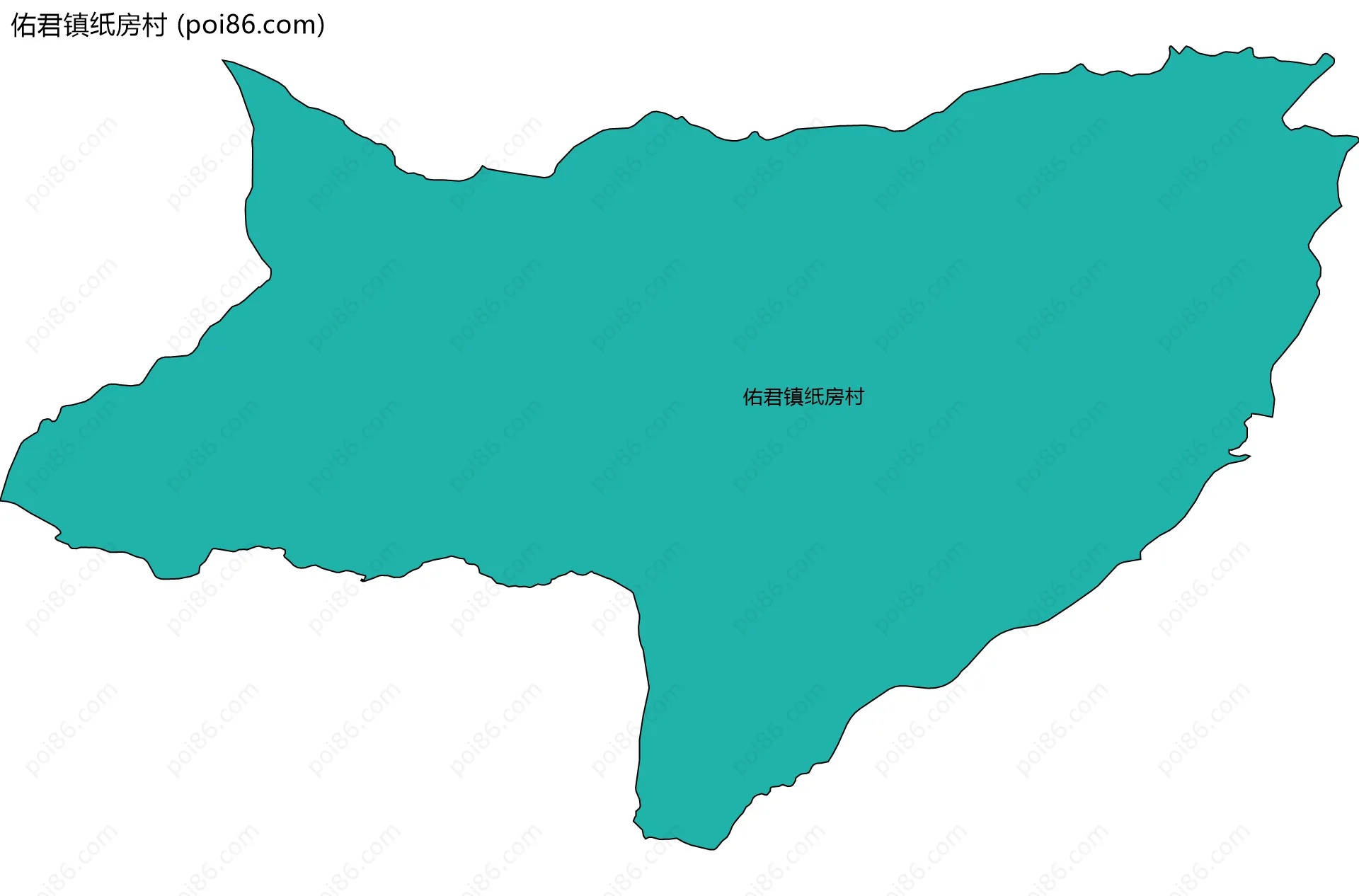 佑君镇纸房村边界地图