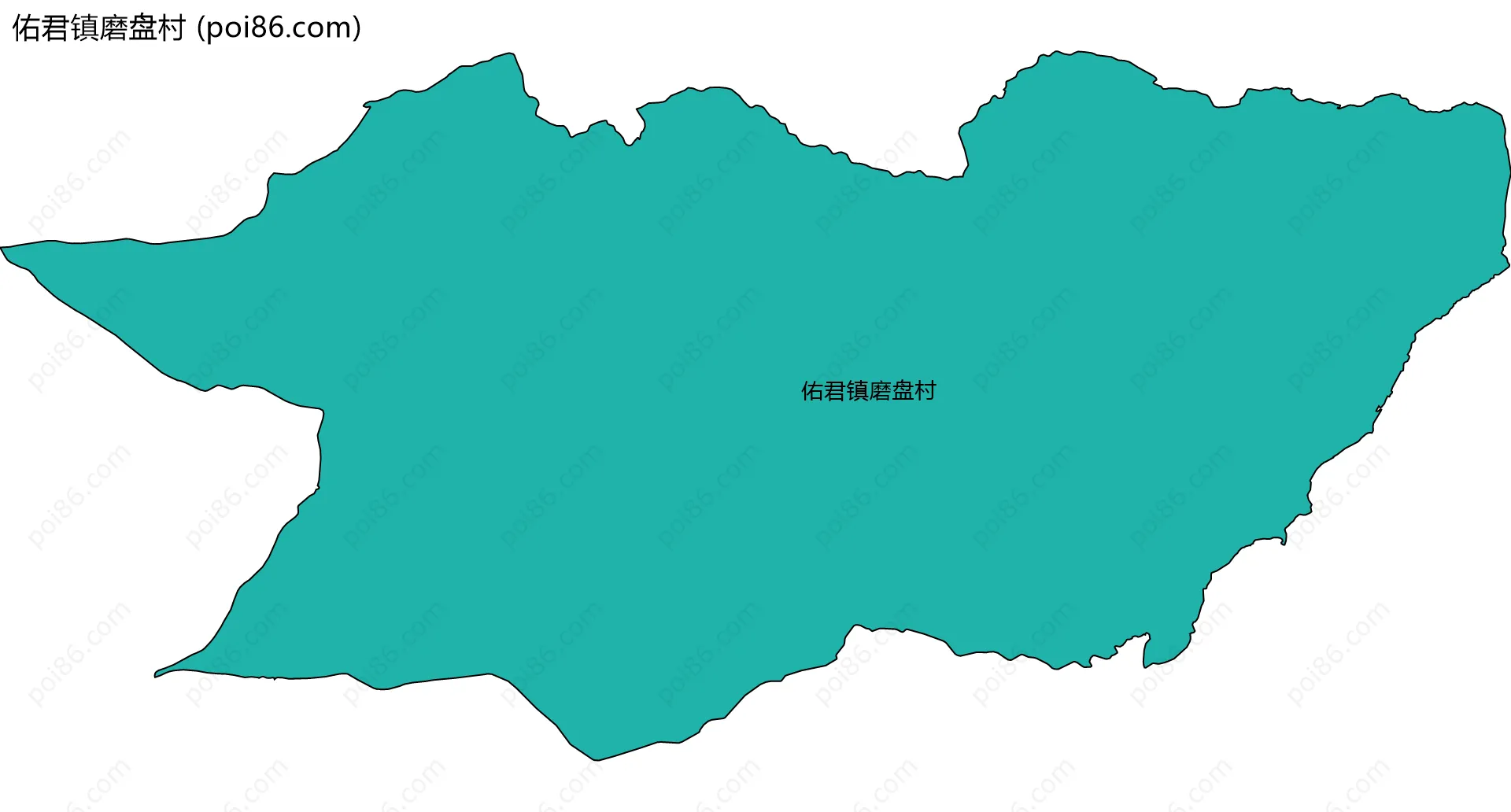 佑君镇磨盘村边界地图