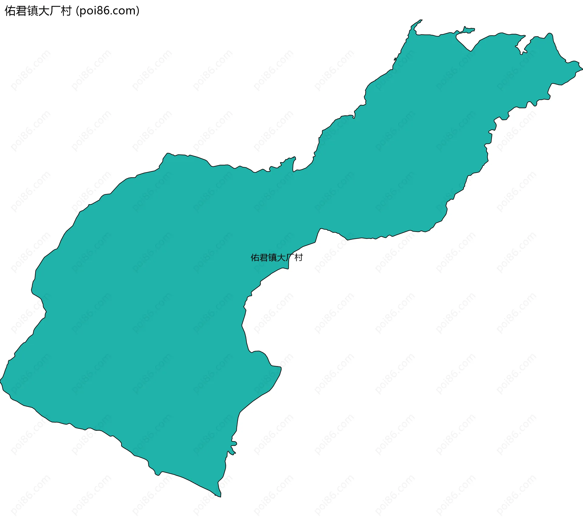 佑君镇大厂村边界地图